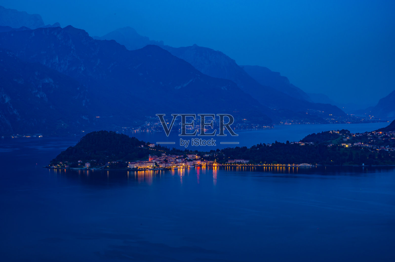 科莫湖全景，摄于Tremezzina。照片摄影图片