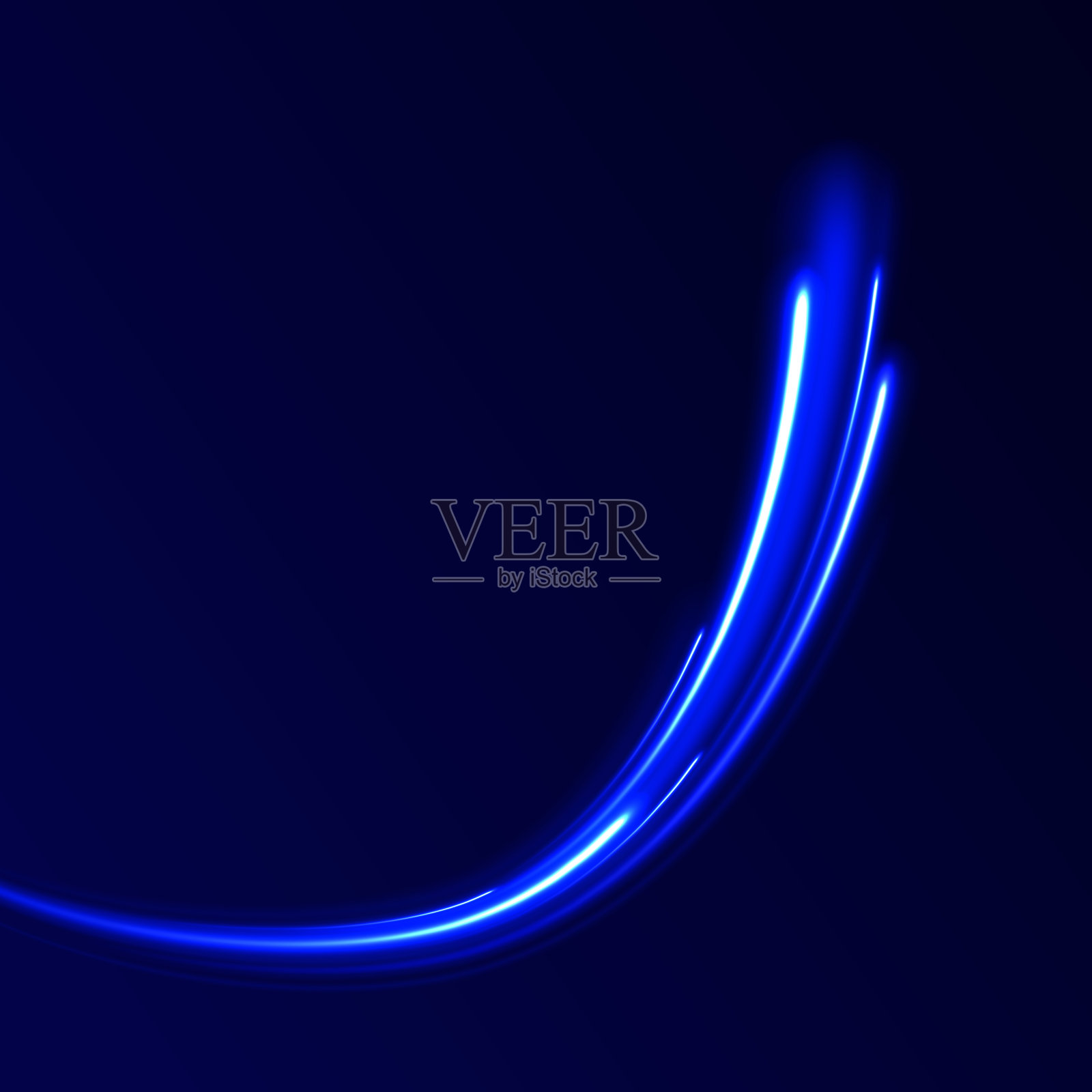 4 _blue_neon线插画图片素材