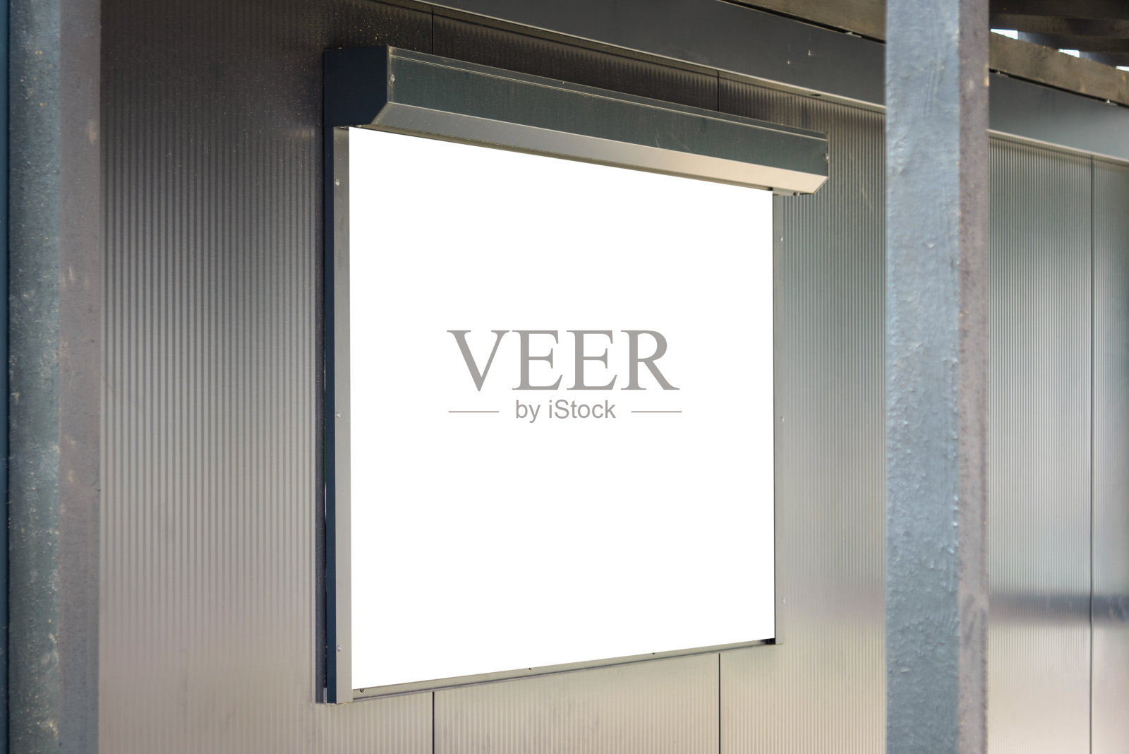 小型企业店面模型城市。白色隔离业务小显示器。照片摄影图片