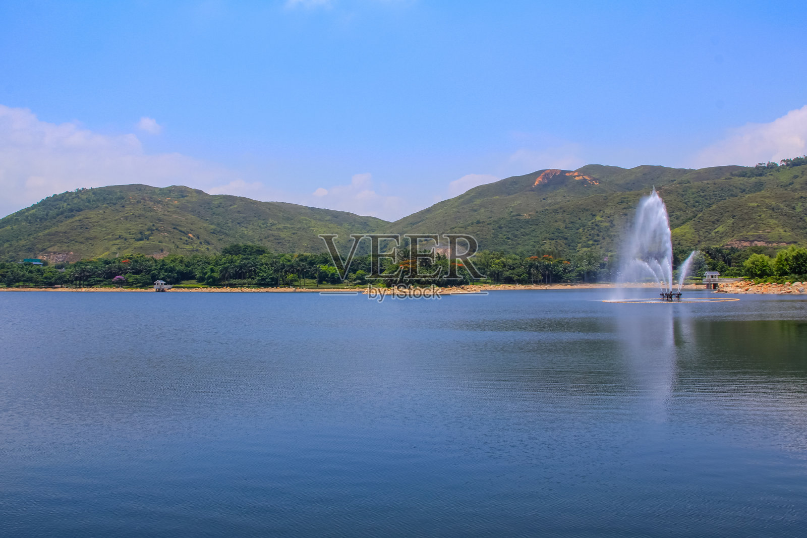 香港灵感湖的景色。照片摄影图片