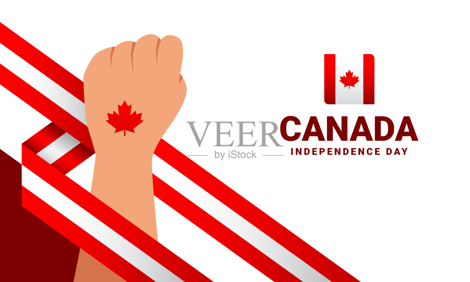 加拿大独立日庆祝活动插画图片素材