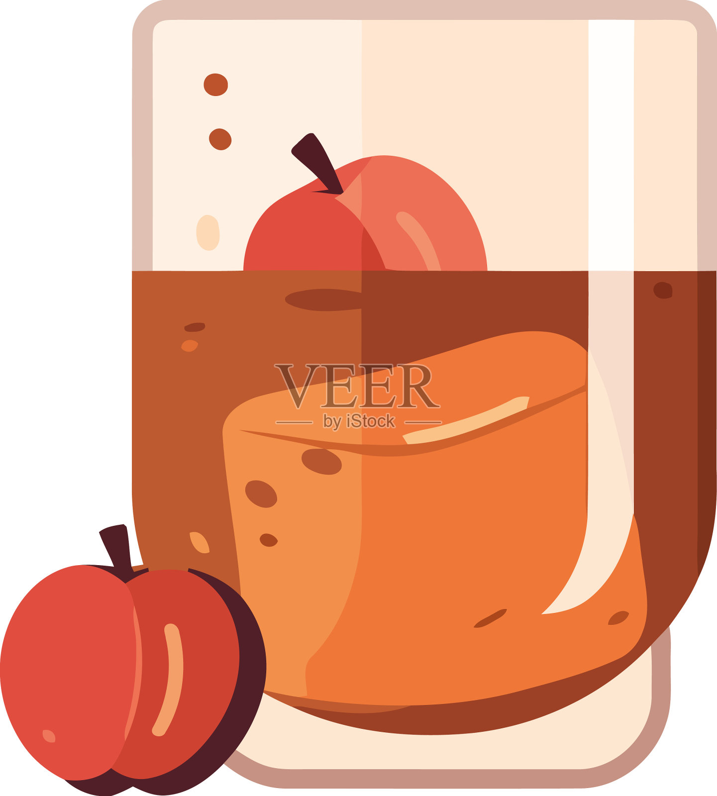 多汁的苹果象征着新鲜和健康设计元素图片