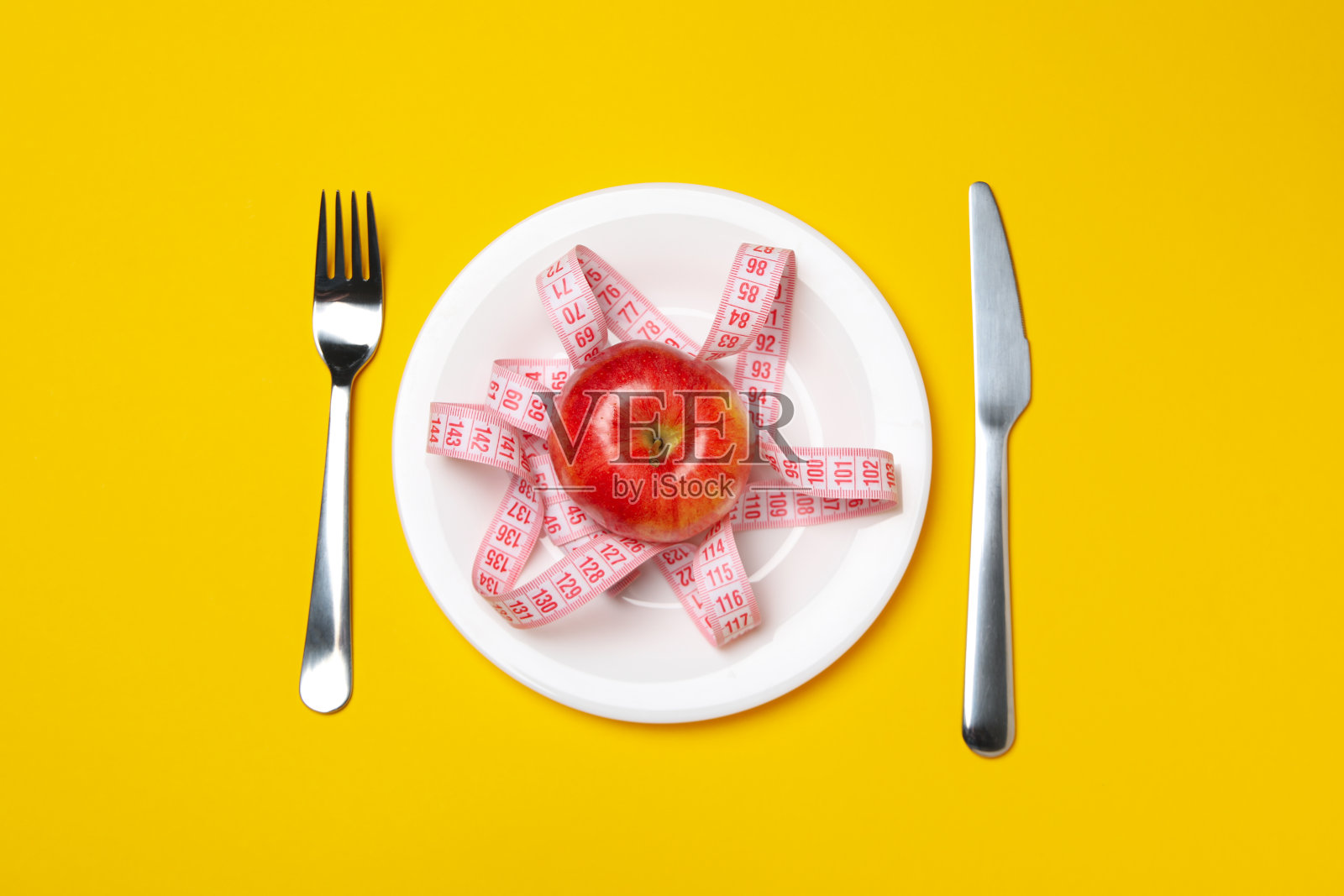 饮食减肥，健康生活方式，作文用卷尺照片摄影图片