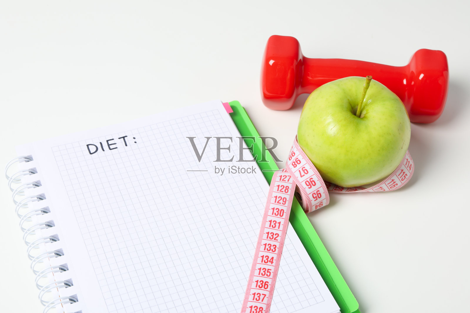 饮食减肥，健康生活方式，作文用卷尺照片摄影图片