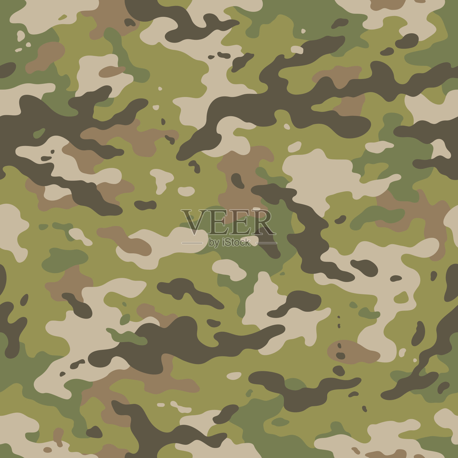 伪装无缝模式插画图片素材