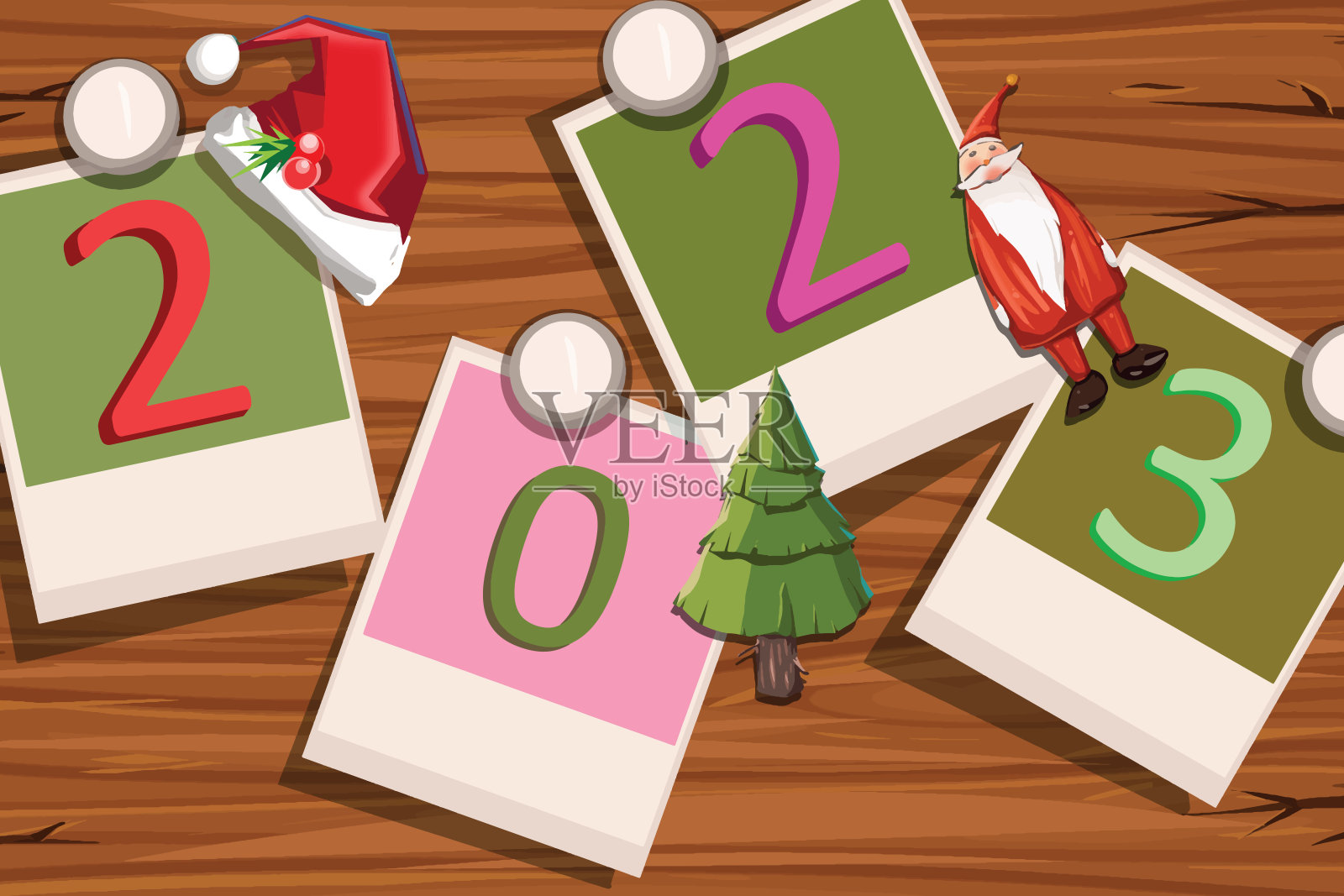 2023年新年快乐插画图片素材