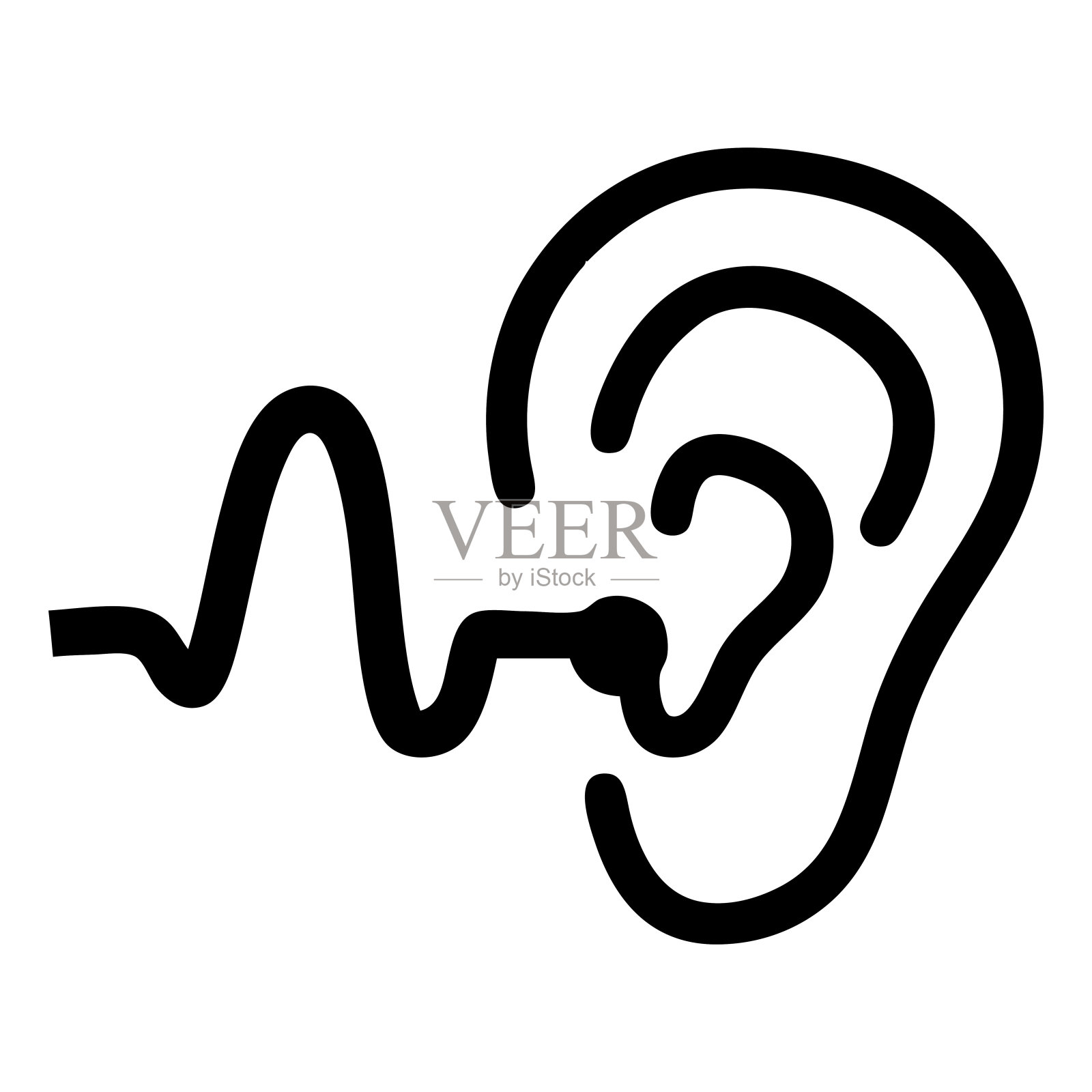 听力受损插画图片素材