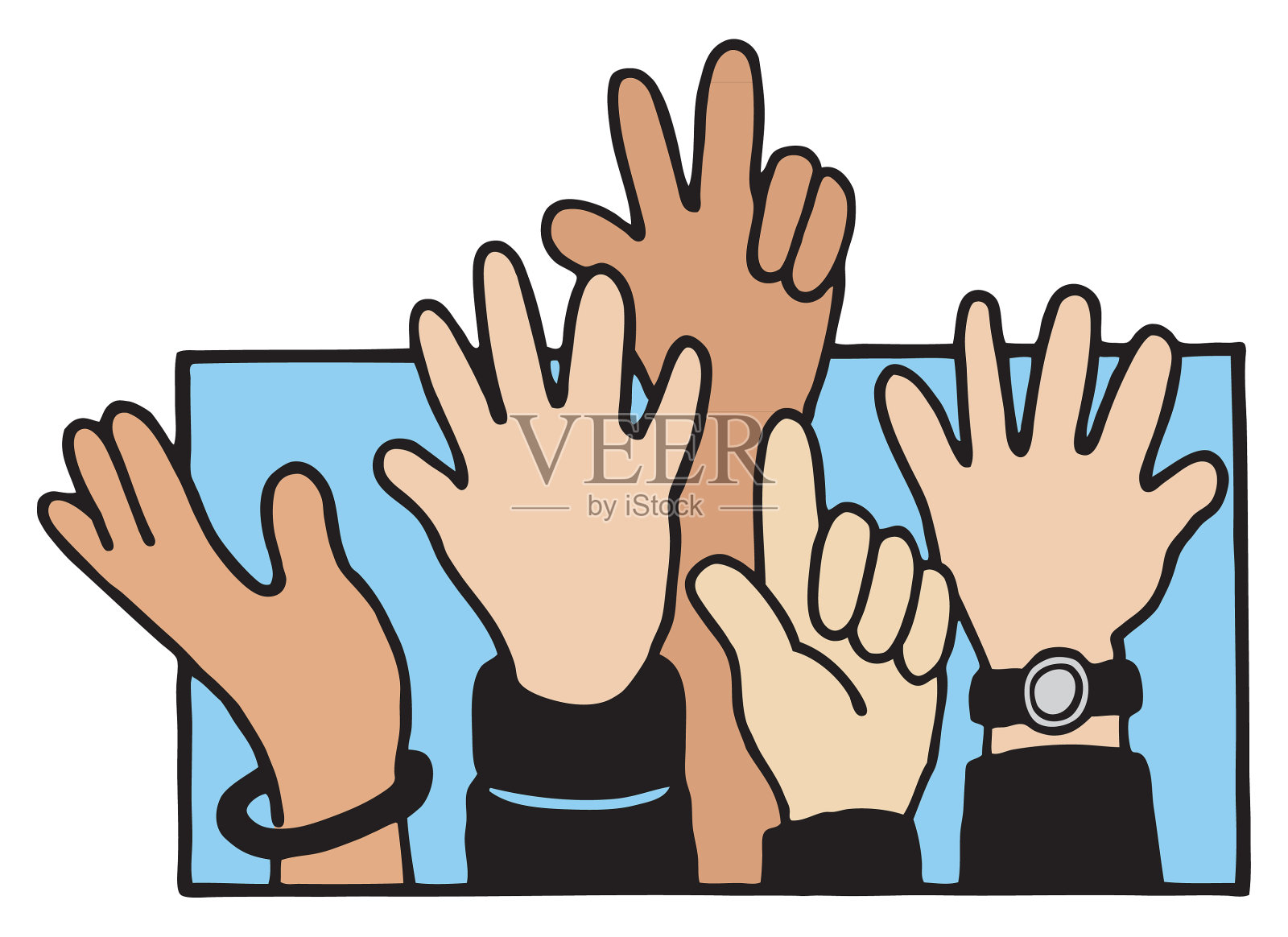 提高了嘟嘟的手设计元素图片