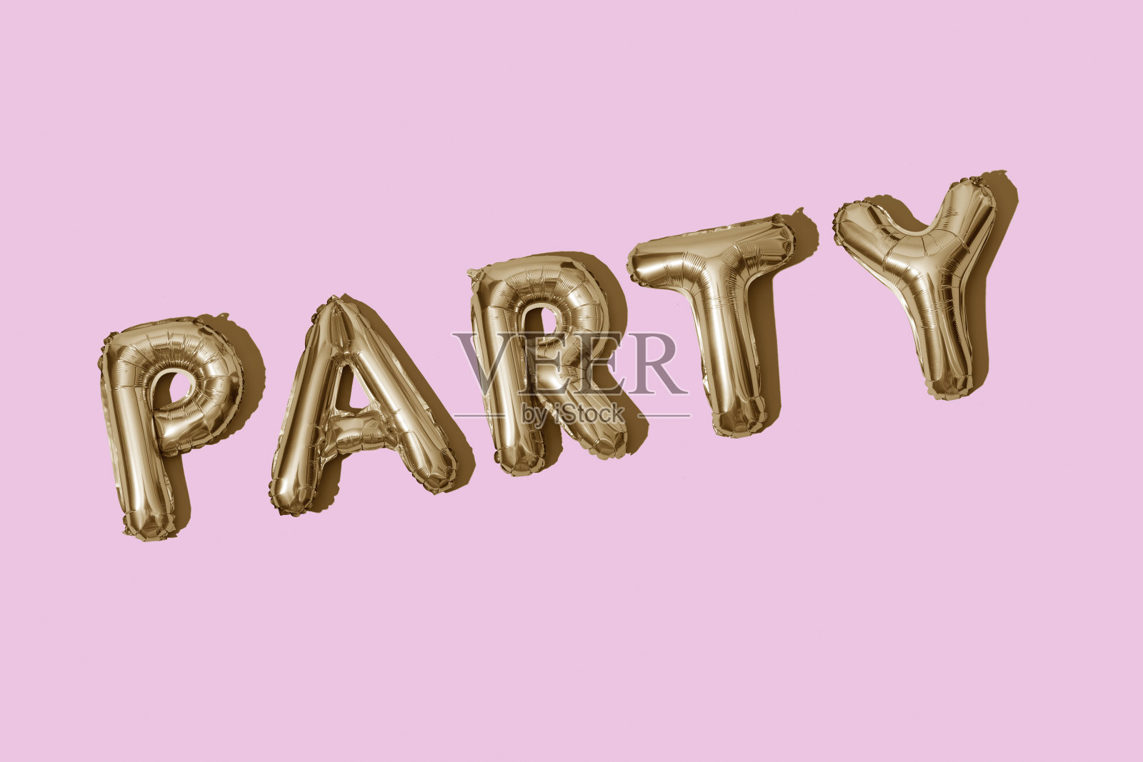 组成单词party的字母形状的气球照片摄影图片