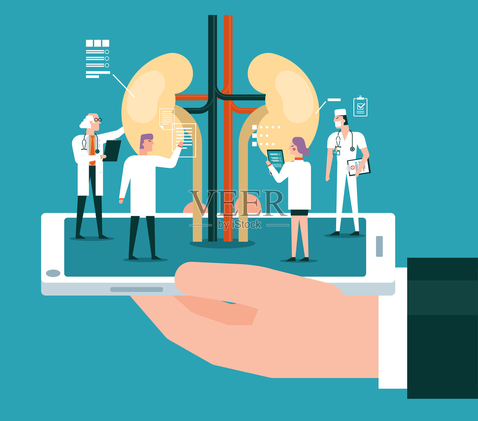 肾脏-分析插画图片素材