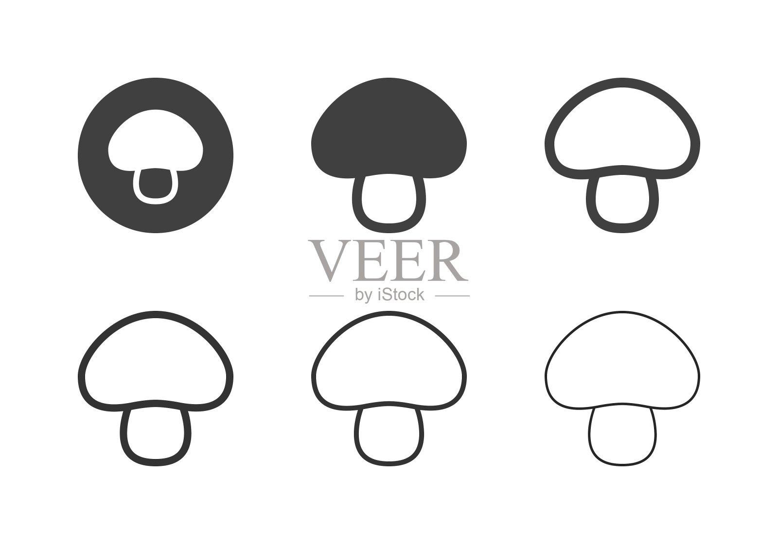 蘑菇图标-多系列插画图片素材