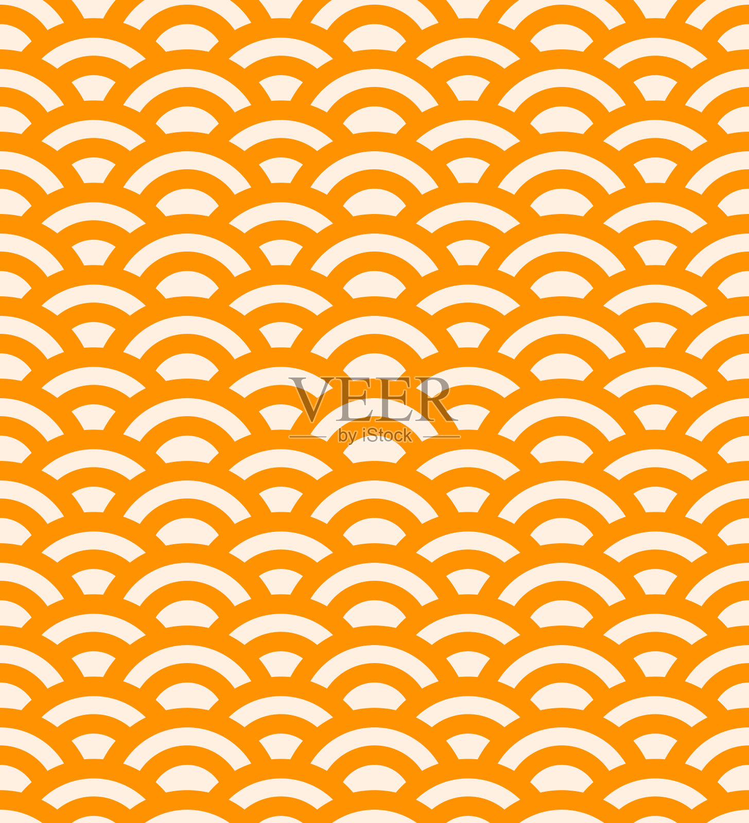 中式无缝圆形抽象波浪纹样插画图片素材