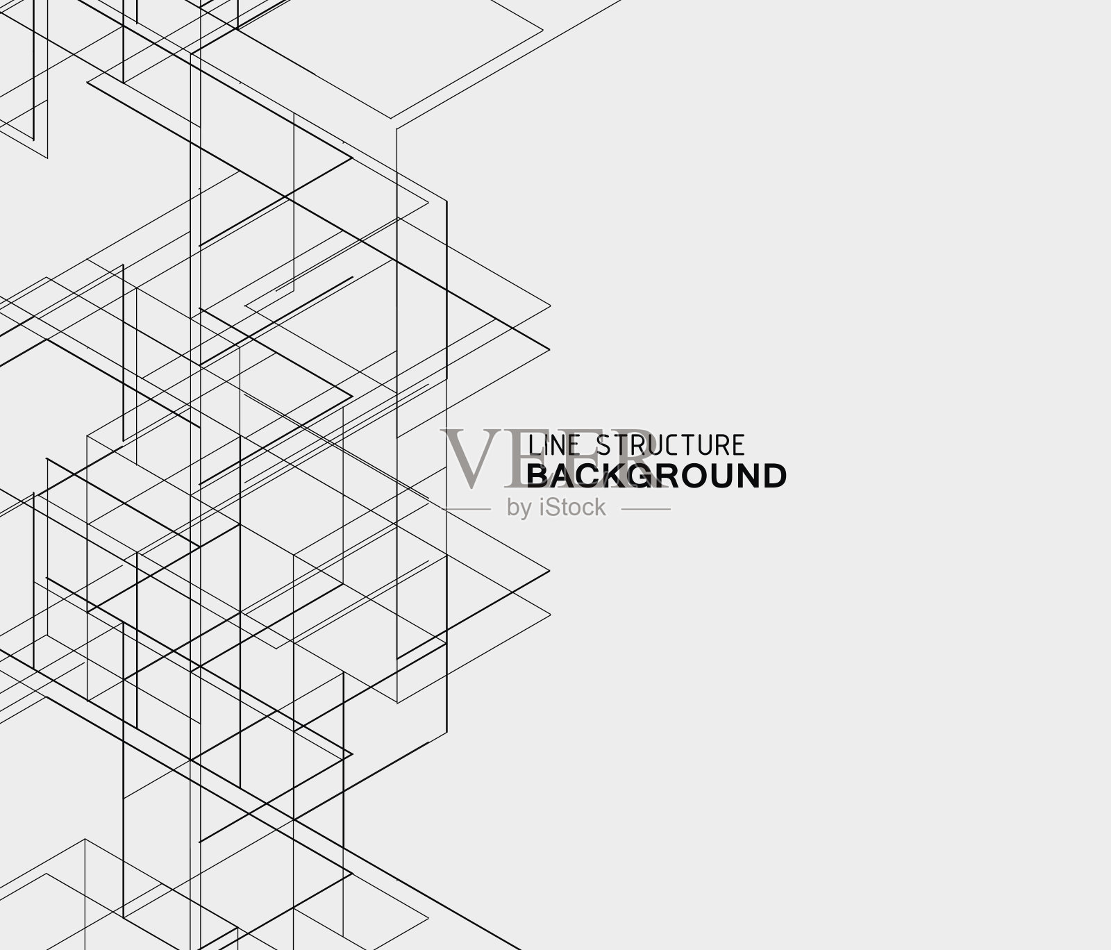 抽象线条结构背景插画图片素材