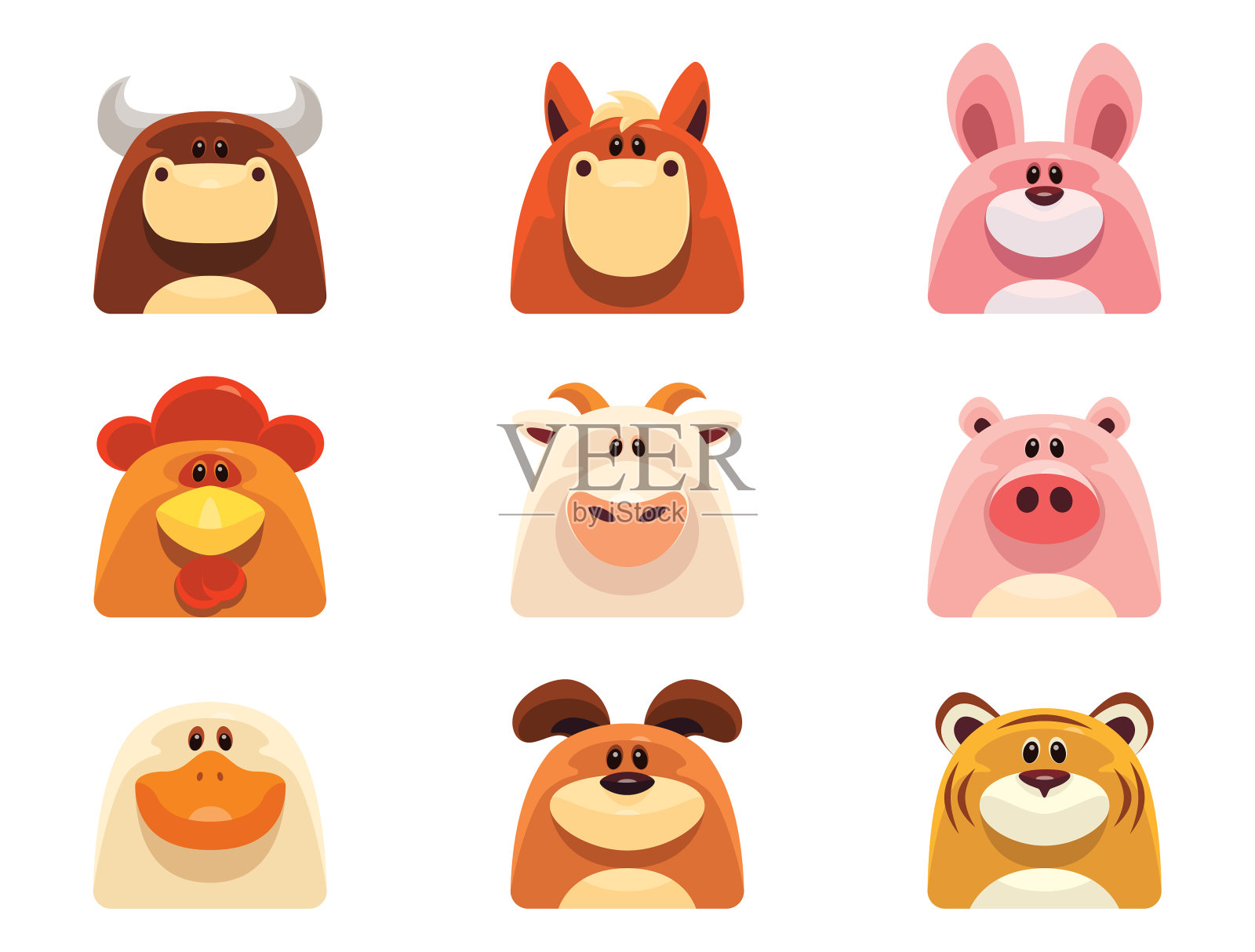 家养动物图标插画图片素材