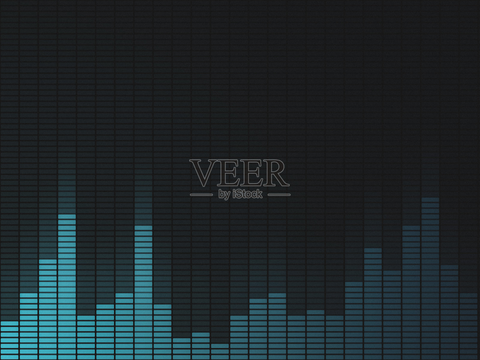 音乐均衡器，音频波形抽象技术背景插画图片素材