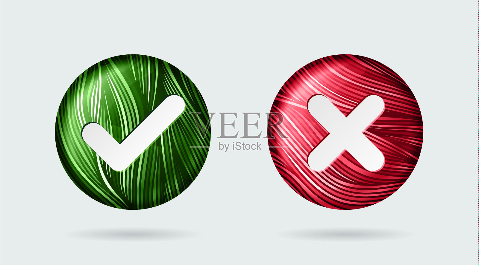 确认和取消按钮插画图片素材