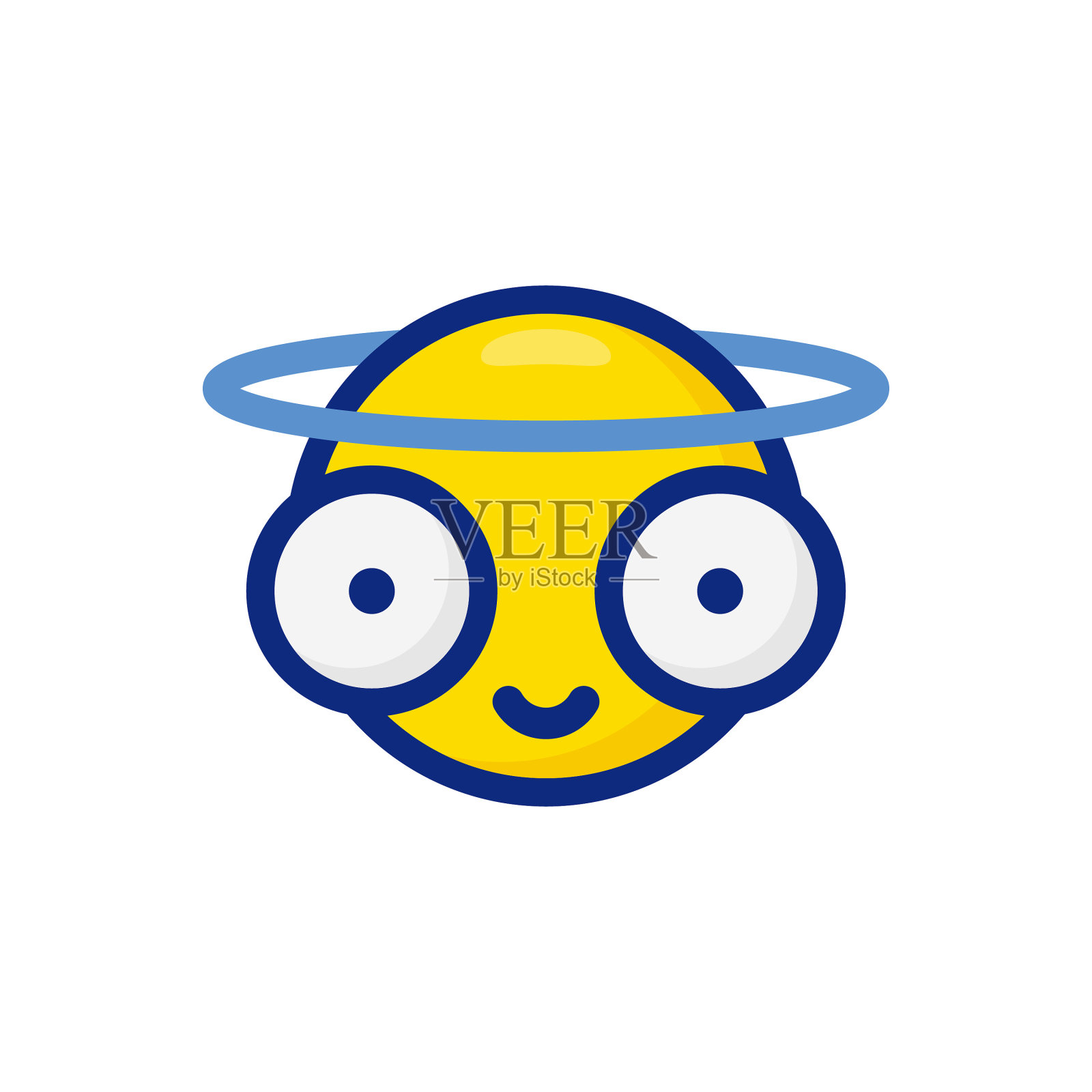 可爱的大眼睛表情插画图片素材