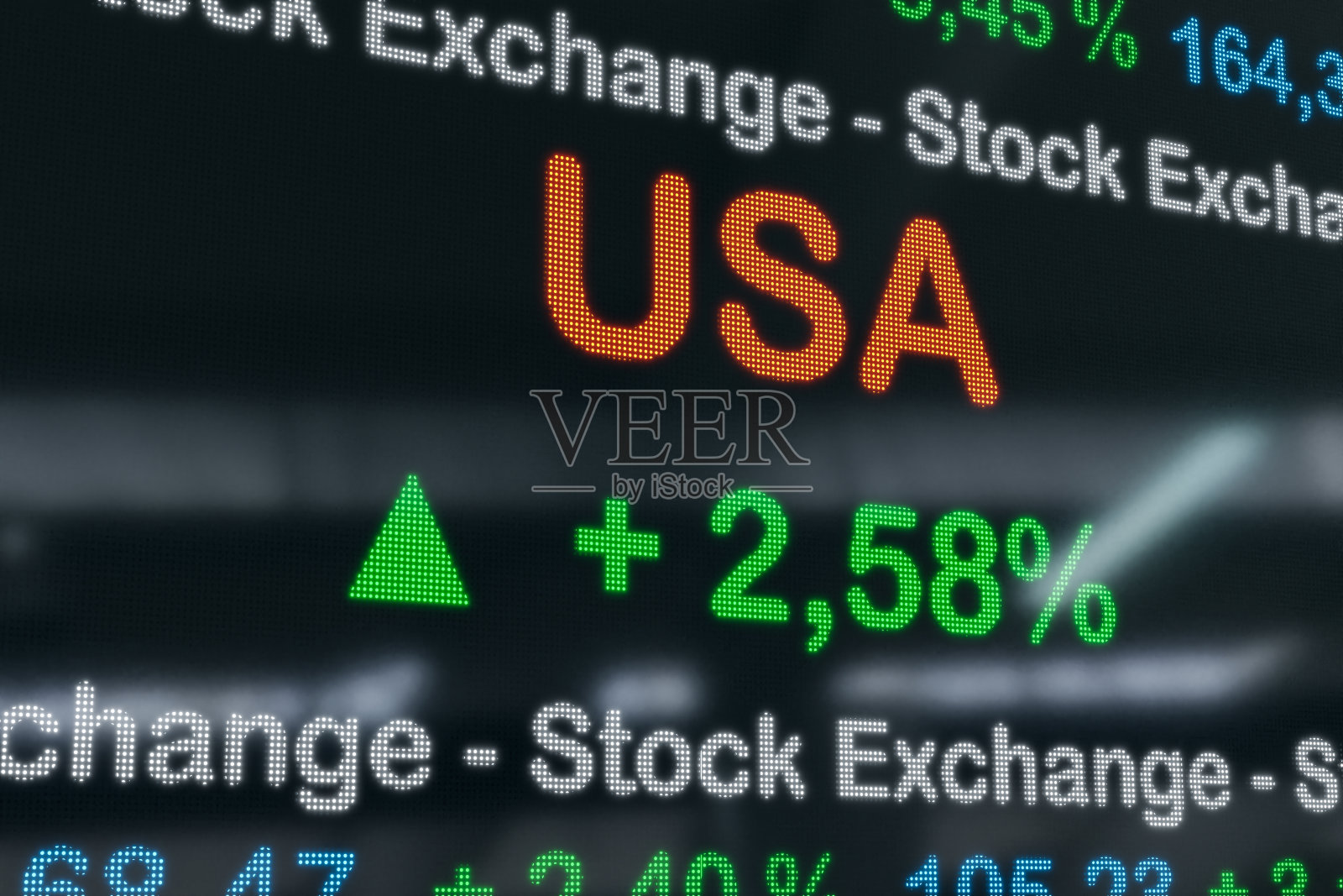 美国股市上涨照片摄影图片