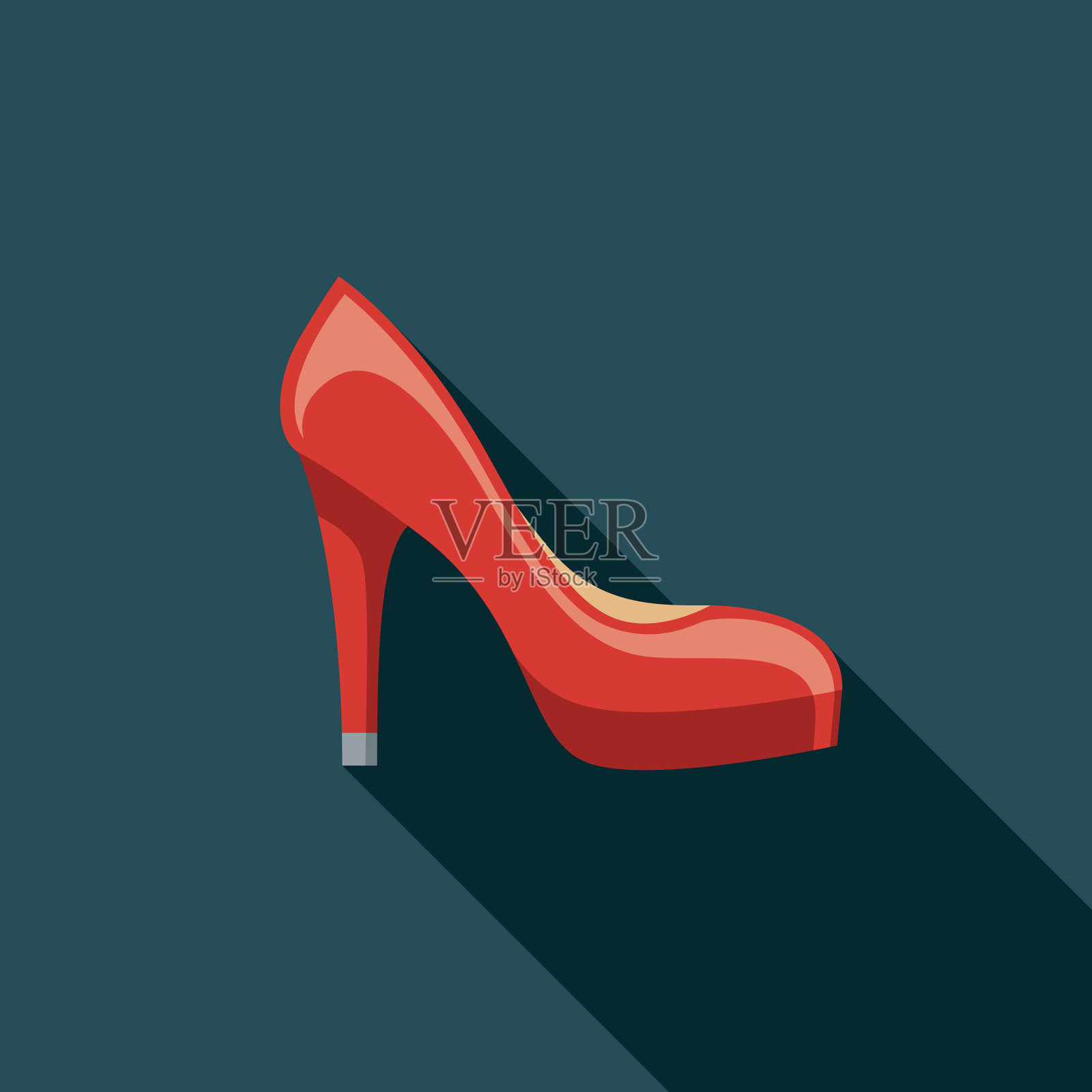 细高跟鞋鞋平设计图标图标插画图片素材