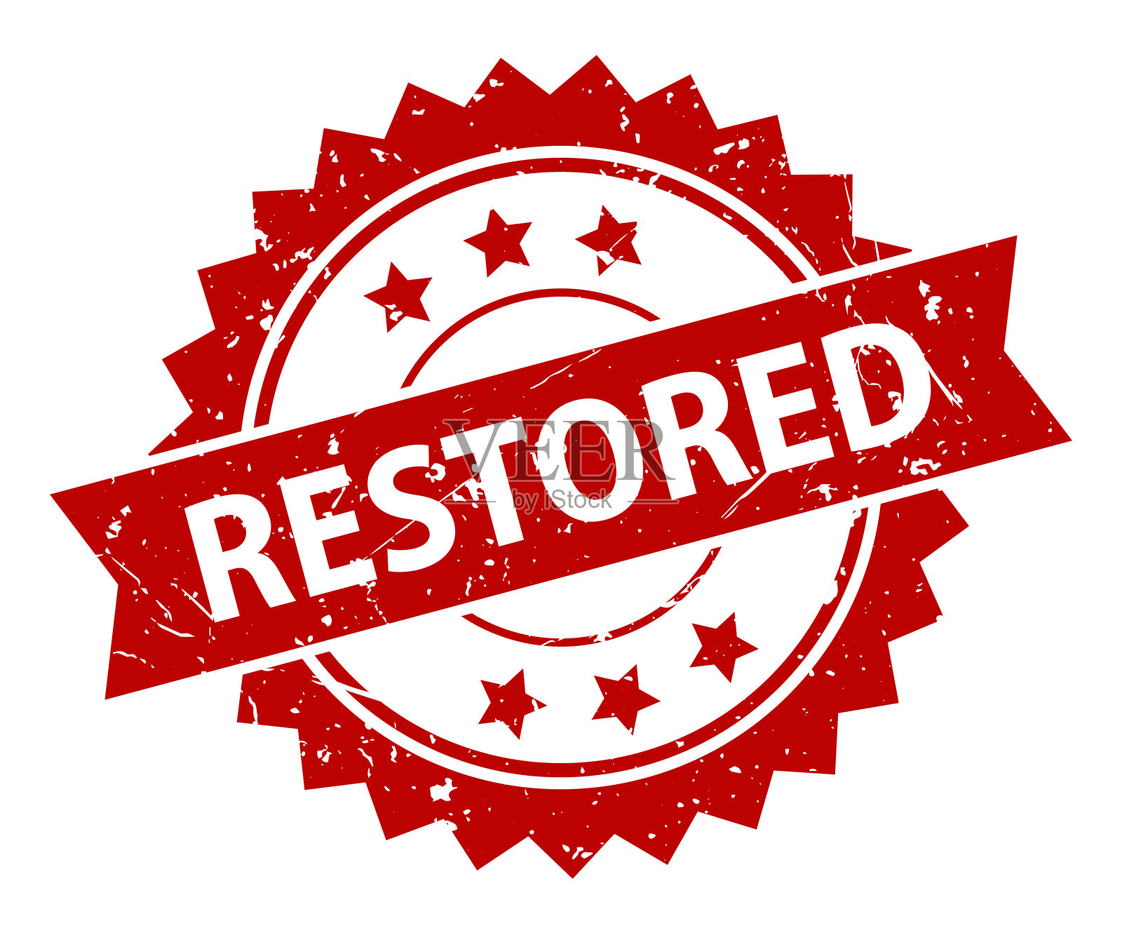 恢复-印章，印，印章模板。难看的东西效果。向量股票插图插画图片素材