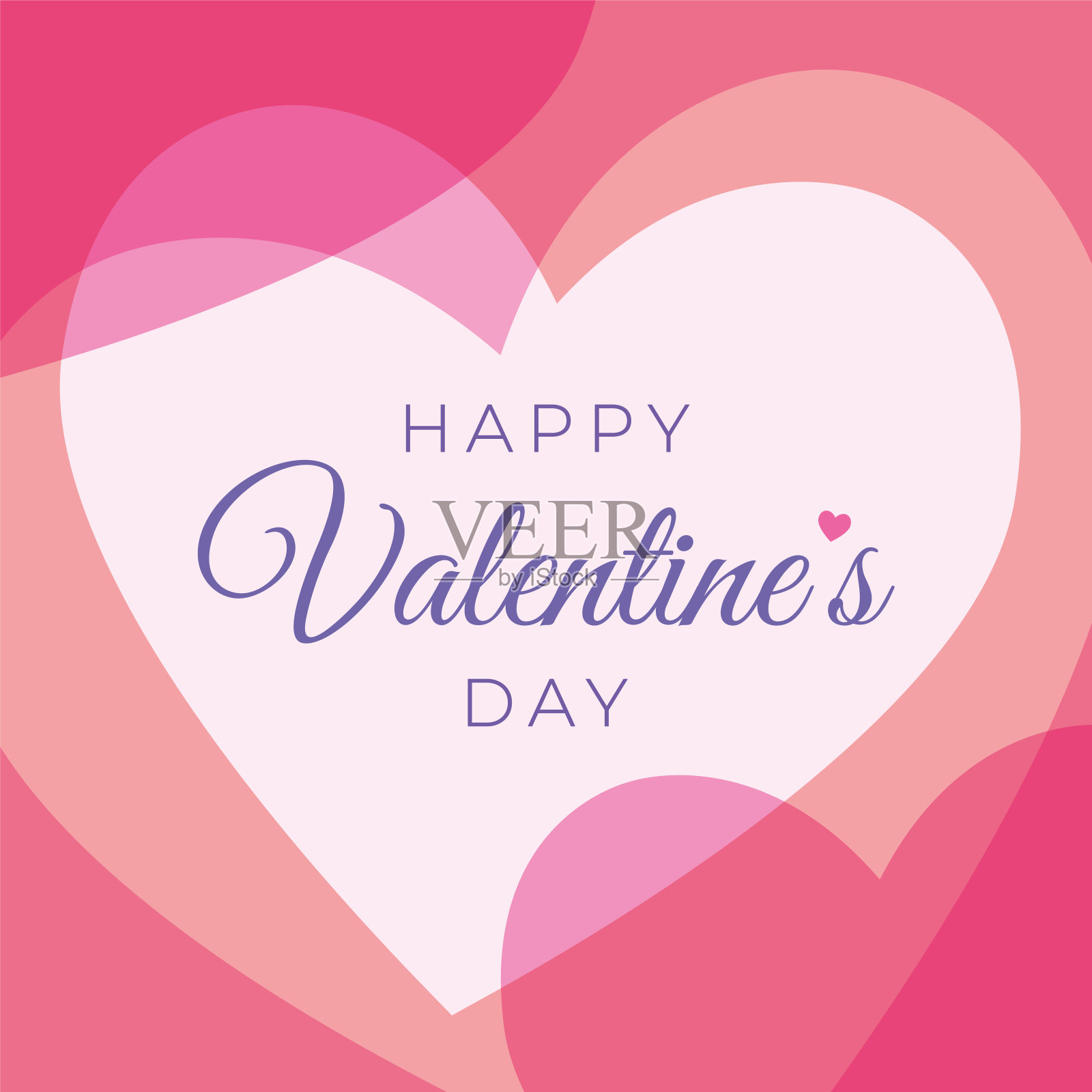 情人节贺卡与心。插画图片素材