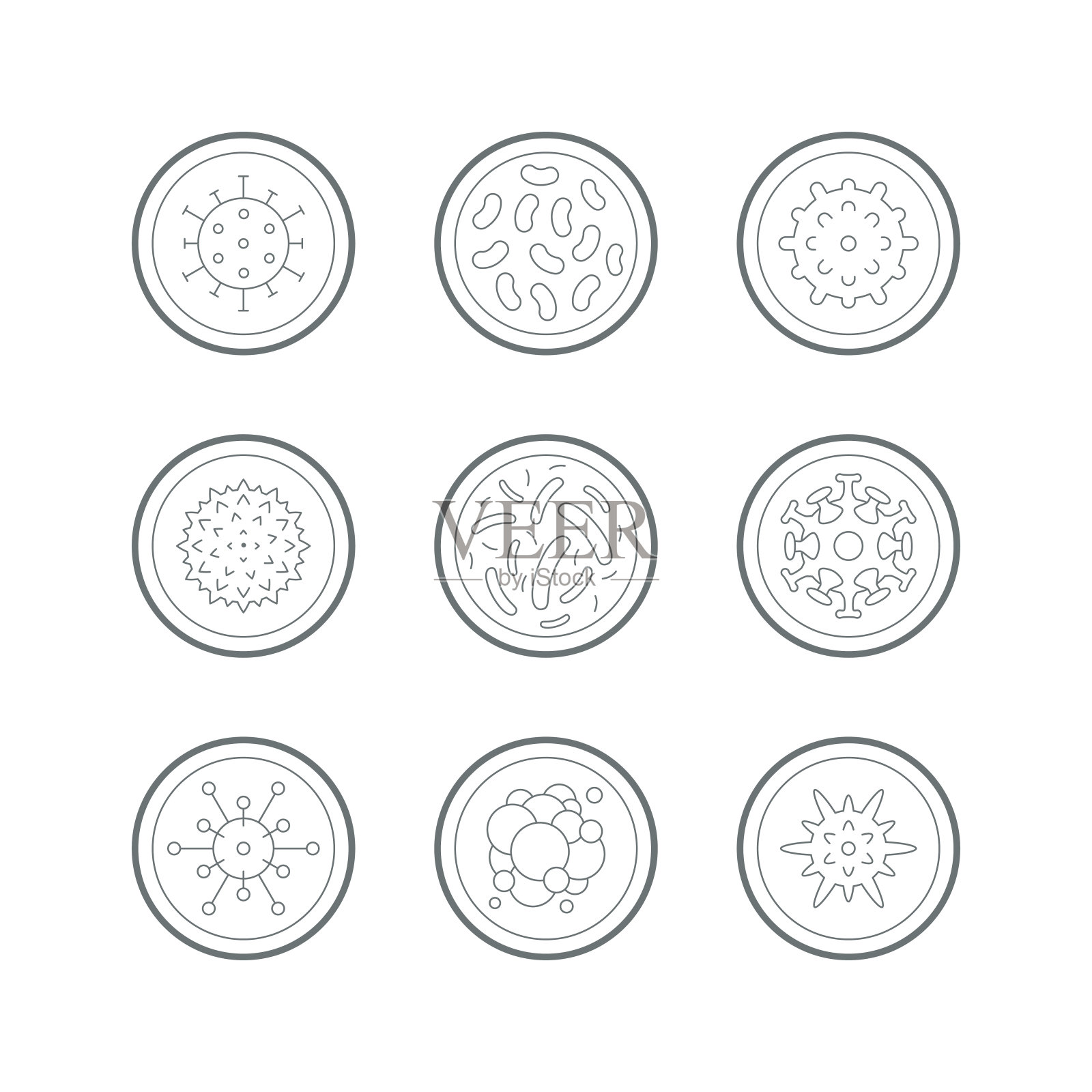 病毒细胞图标图标素材