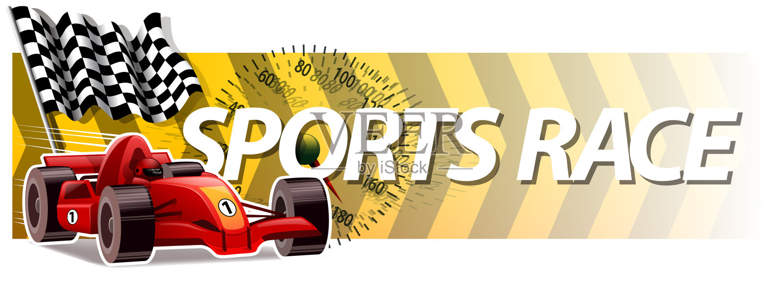 摩托车运动决赛横幅插画图片素材