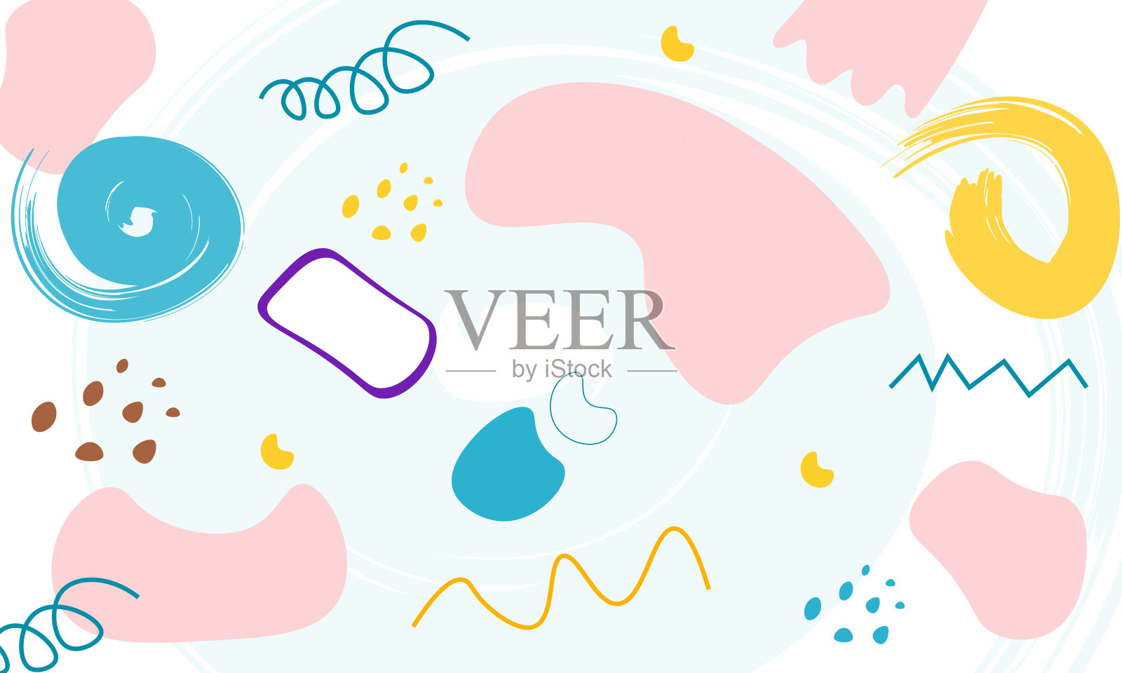 粉彩抽象形状背景插画图片素材
