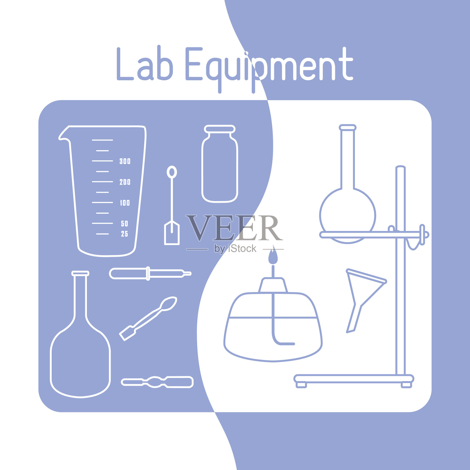 实验室设备，科学，化学，生物，医学插画图片素材