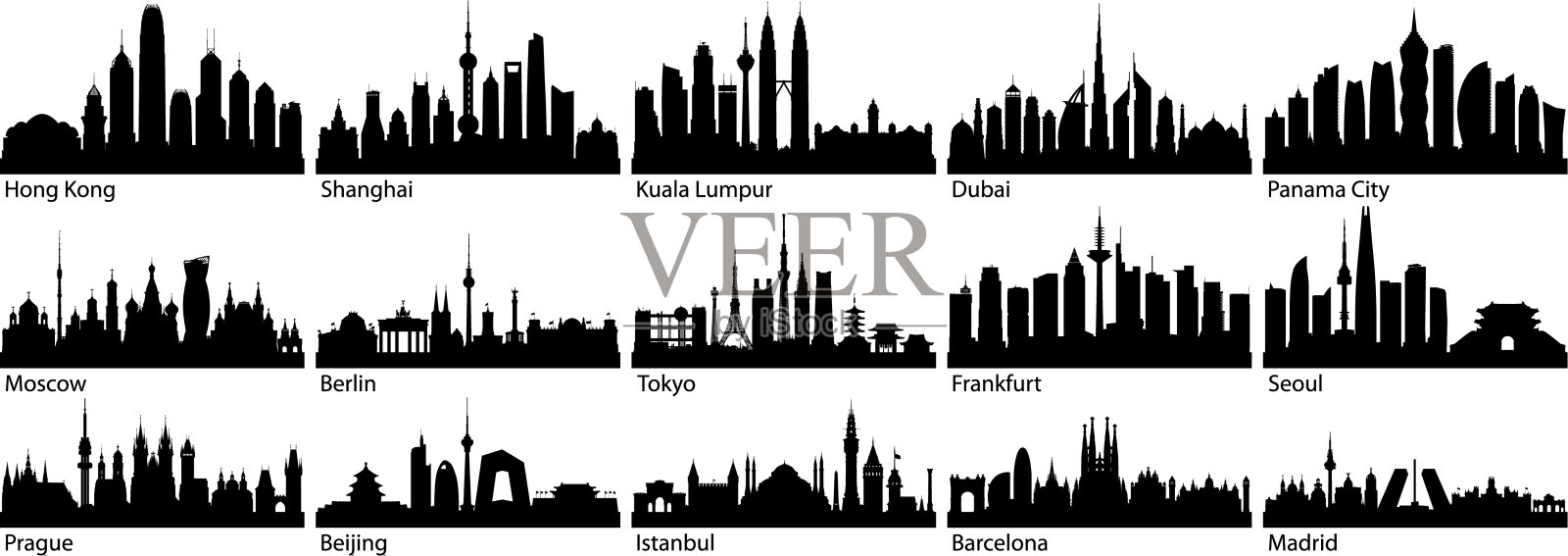 城市(所有建筑都已完成且可移动)插画图片素材