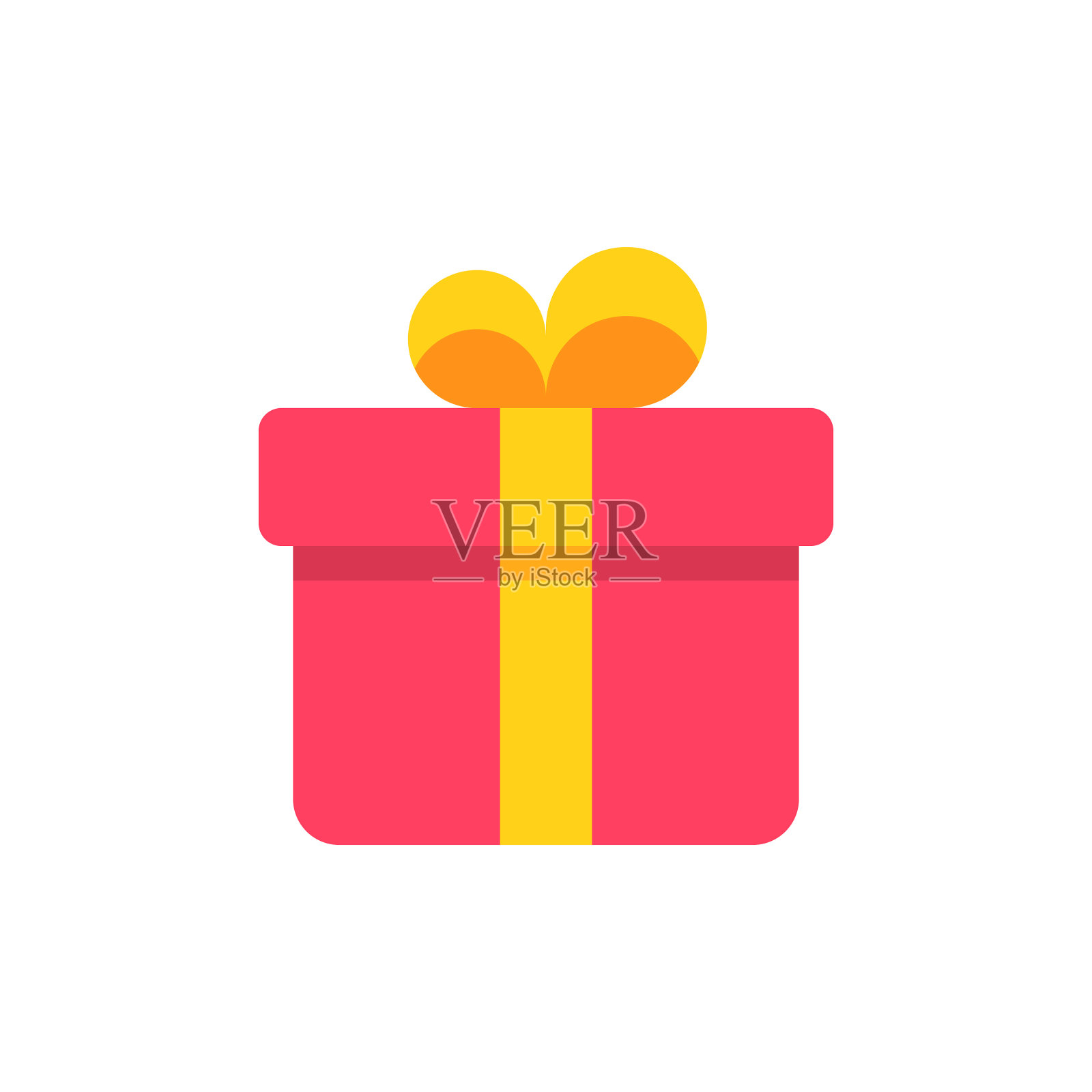 礼物平面图标。像素完美。移动和网络。插画图片素材