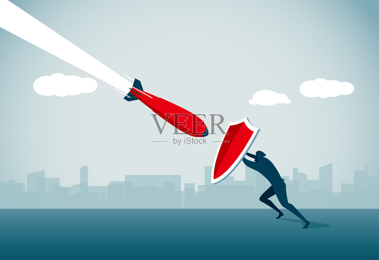 战胜逆境插画图片素材