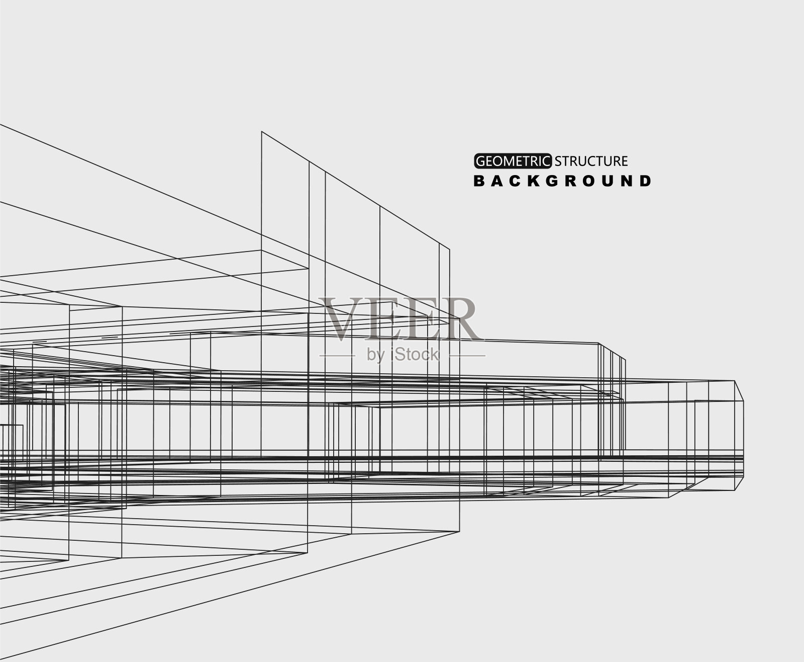 抽象建筑结构草图图案背景插画图片素材