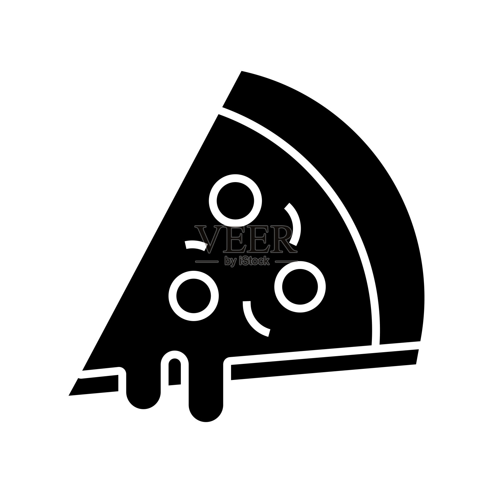 比萨图标固体风格。矢量图标设计元素的网页，移动应用程序，UI, UX设计插画图片素材