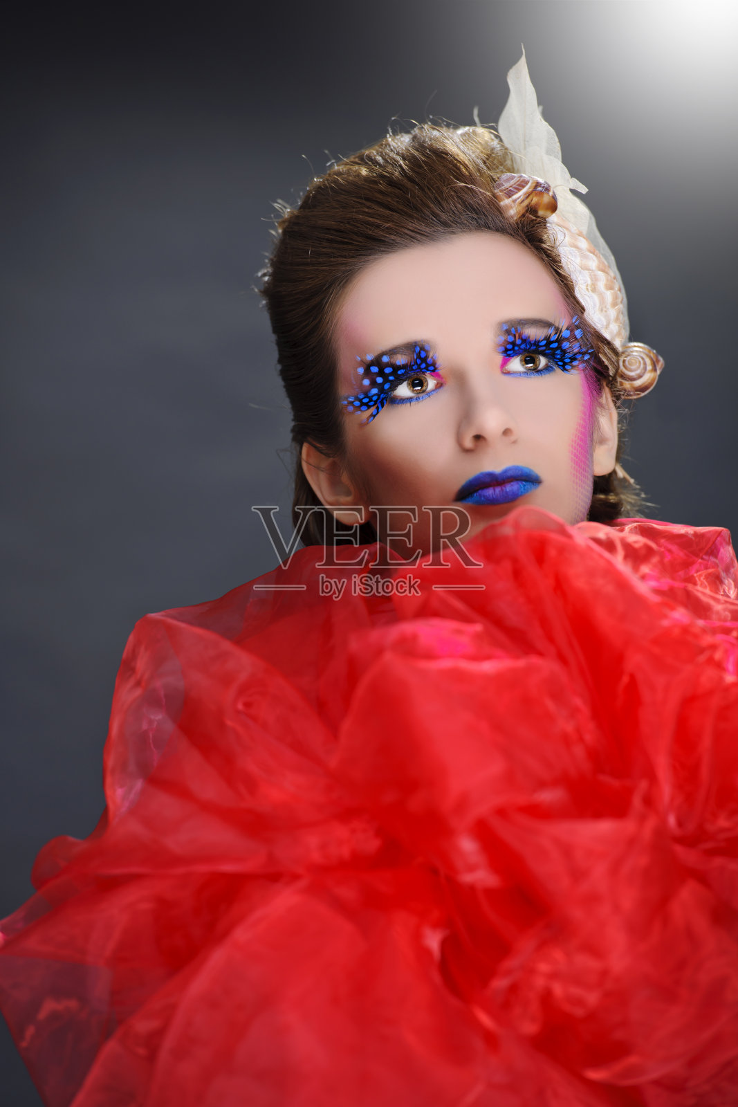 时尚妆容美人鱼照片摄影图片