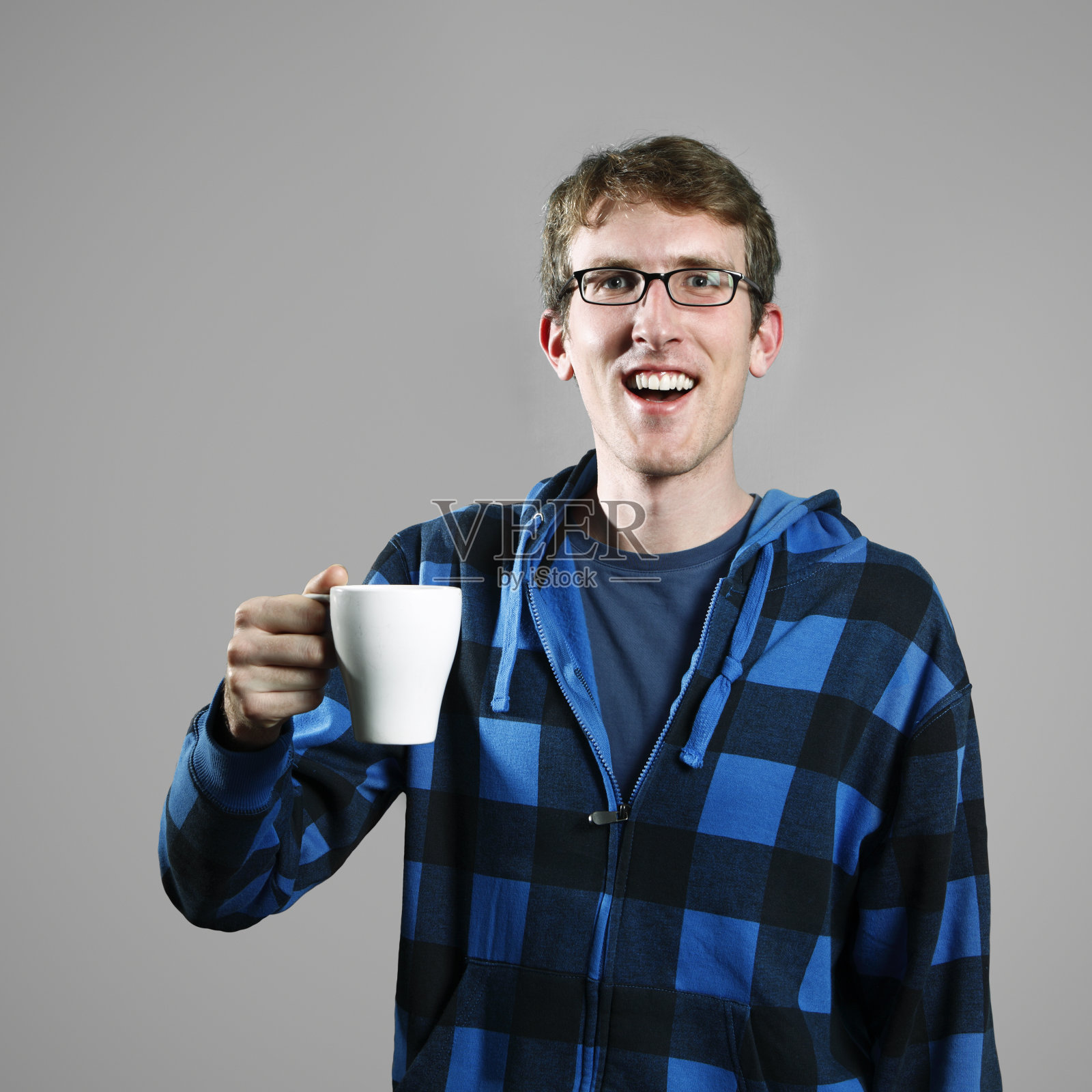 快乐的咖啡人照片摄影图片