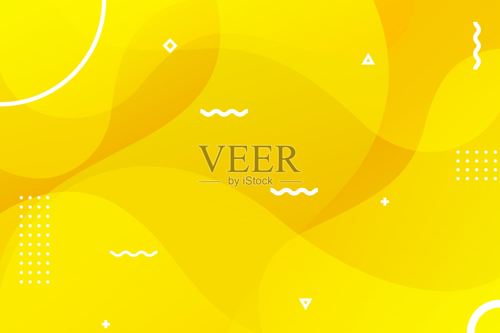 抽象黄色未来主义现代波浪背景插画图片素材