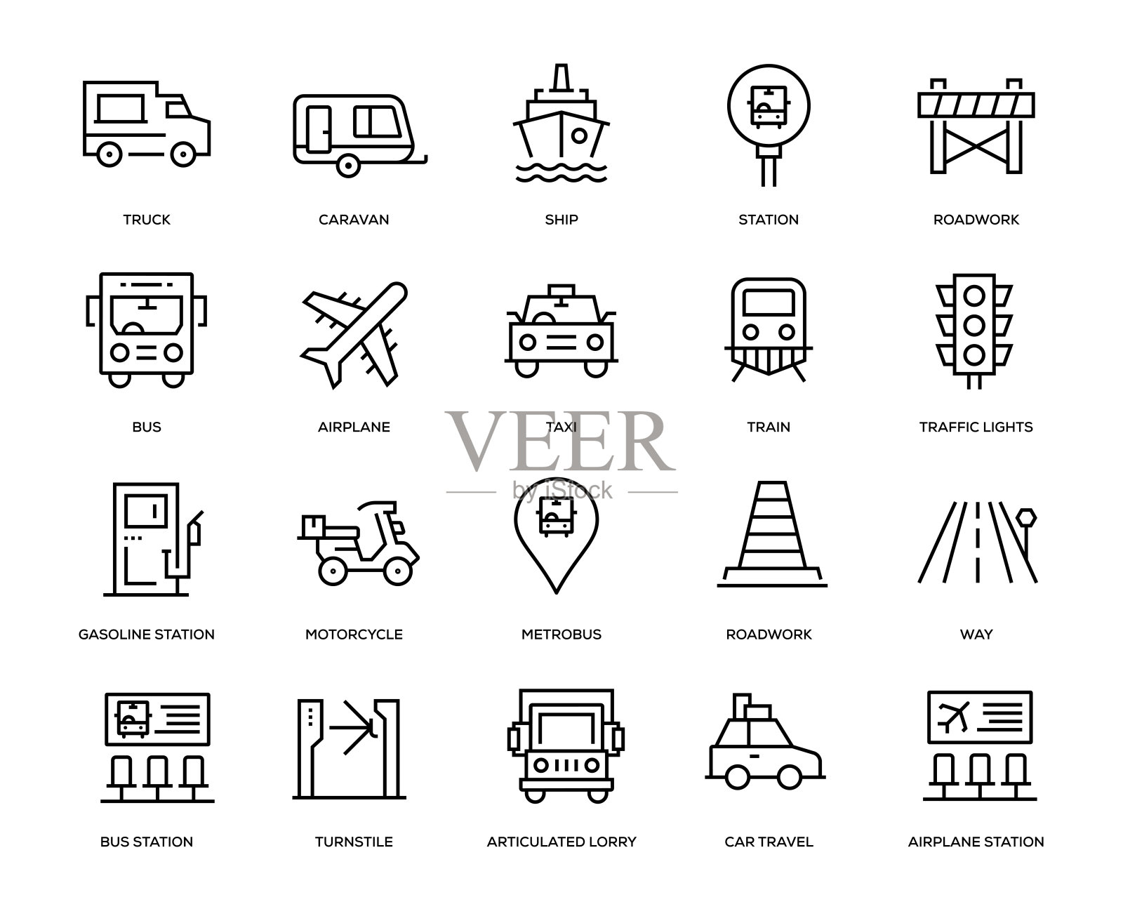 交通标志设置图标素材