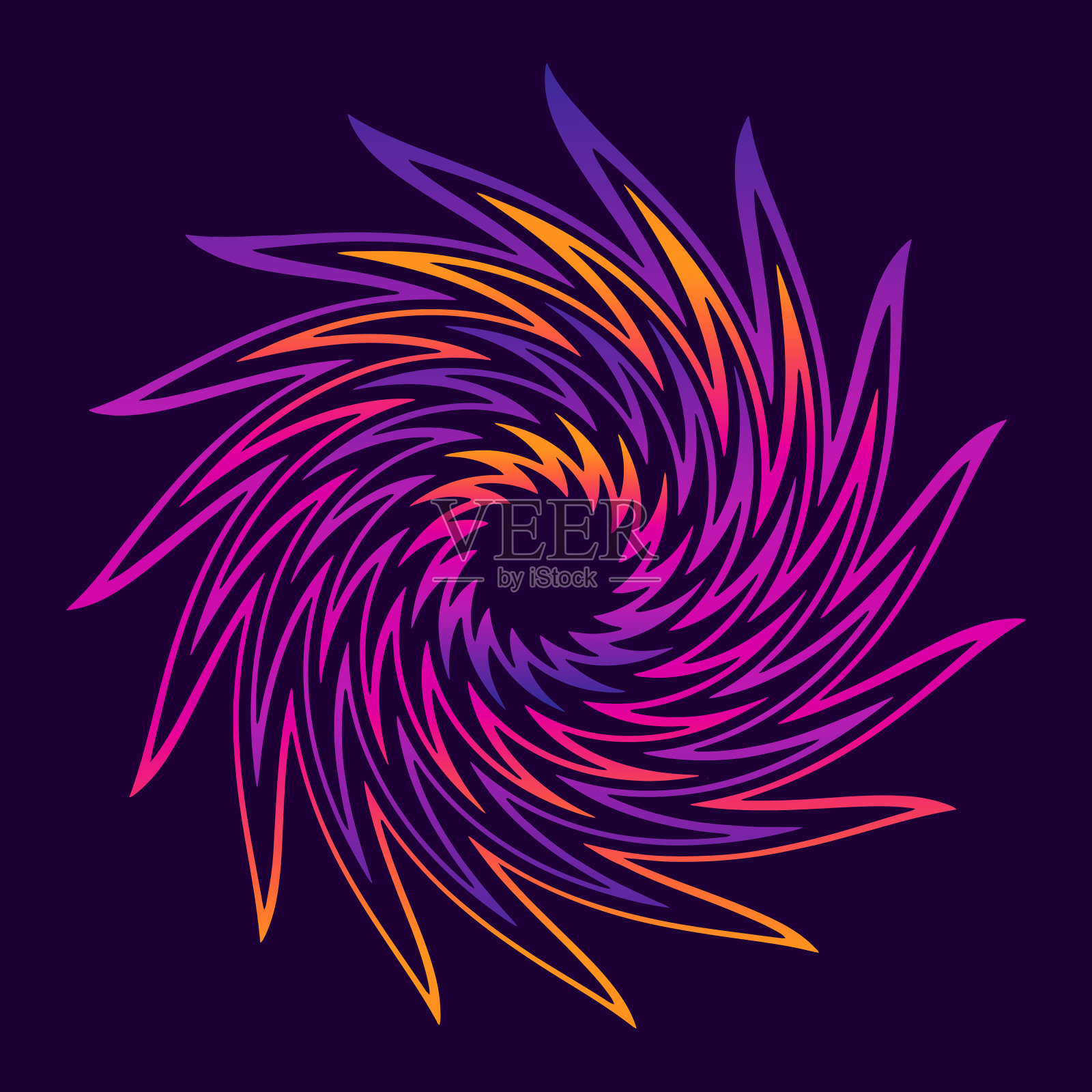 螺旋涡插画图片素材