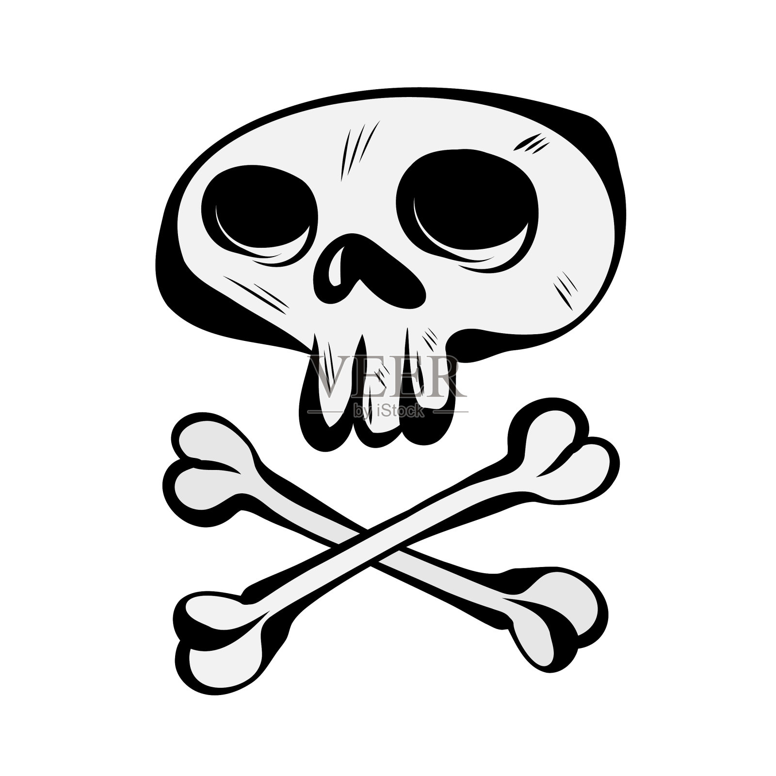 人类头骨卡通插图插画图片素材