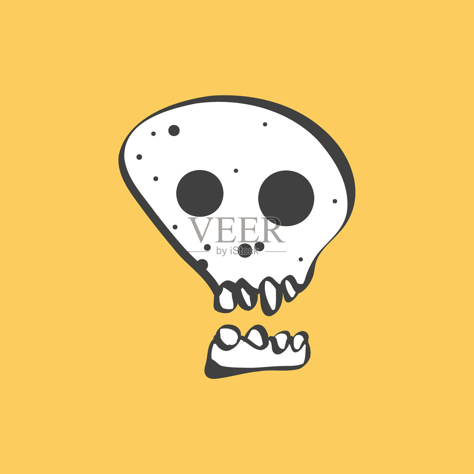 人类头骨卡通插图插画图片素材