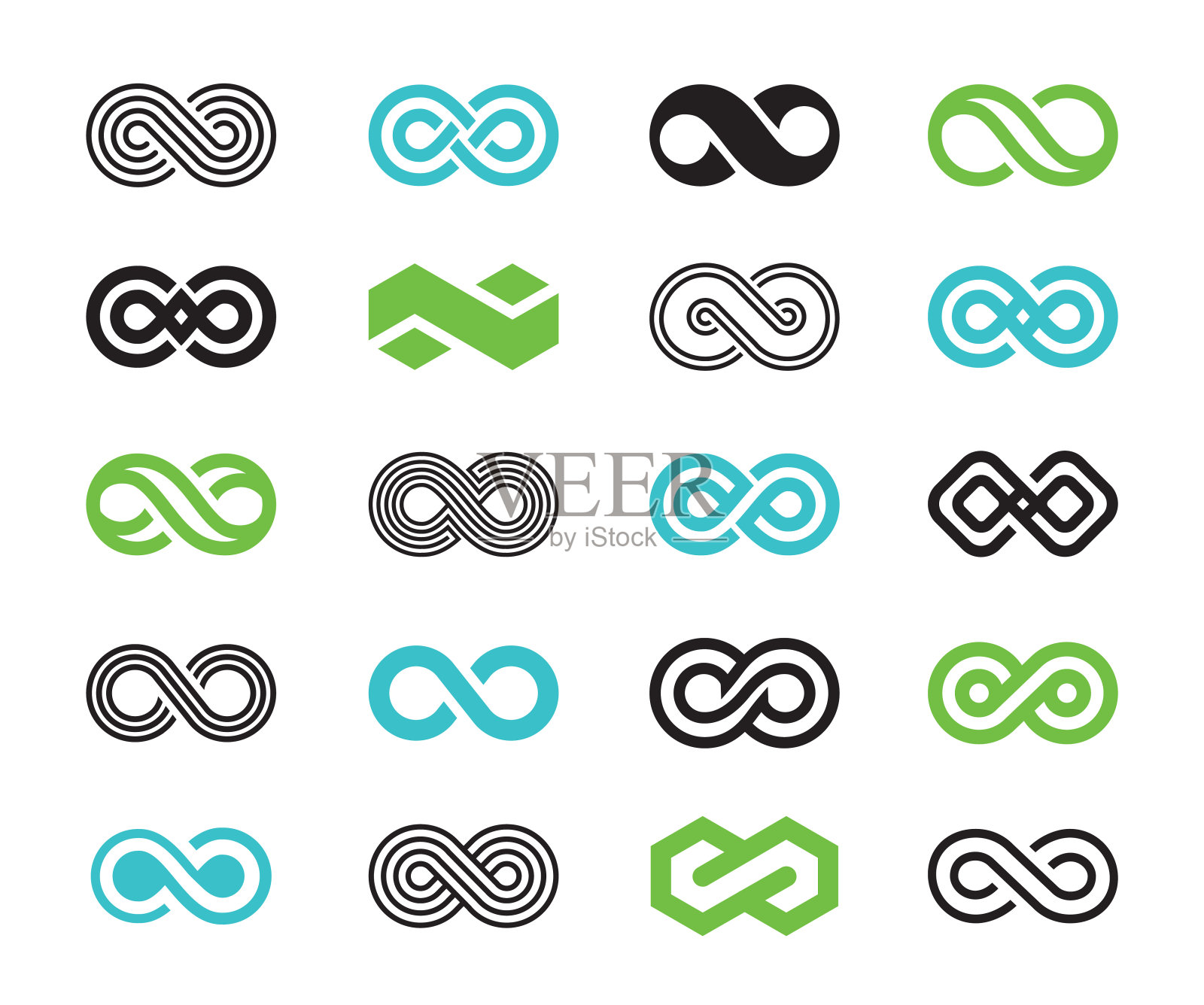 无限符号图标集图标素材