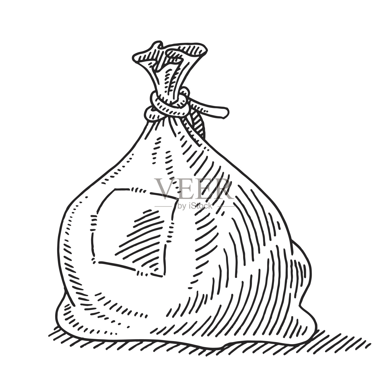 关闭袋画插画图片素材