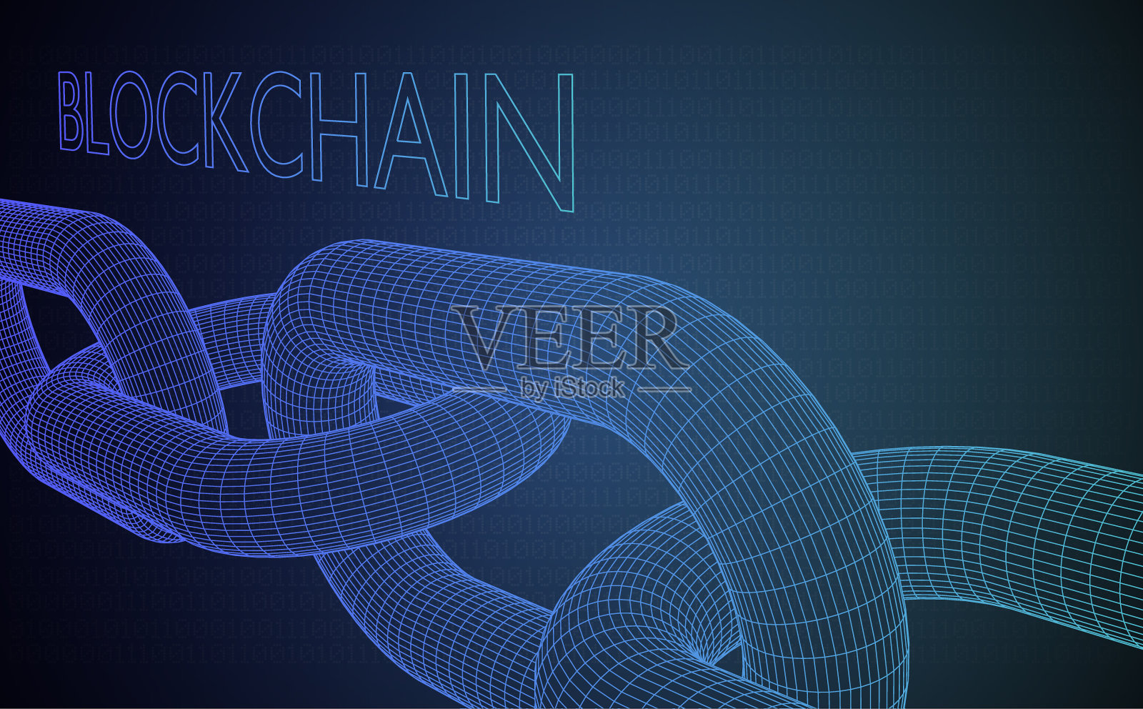 3D风格抽象连线，网络区块链背景插画图片素材