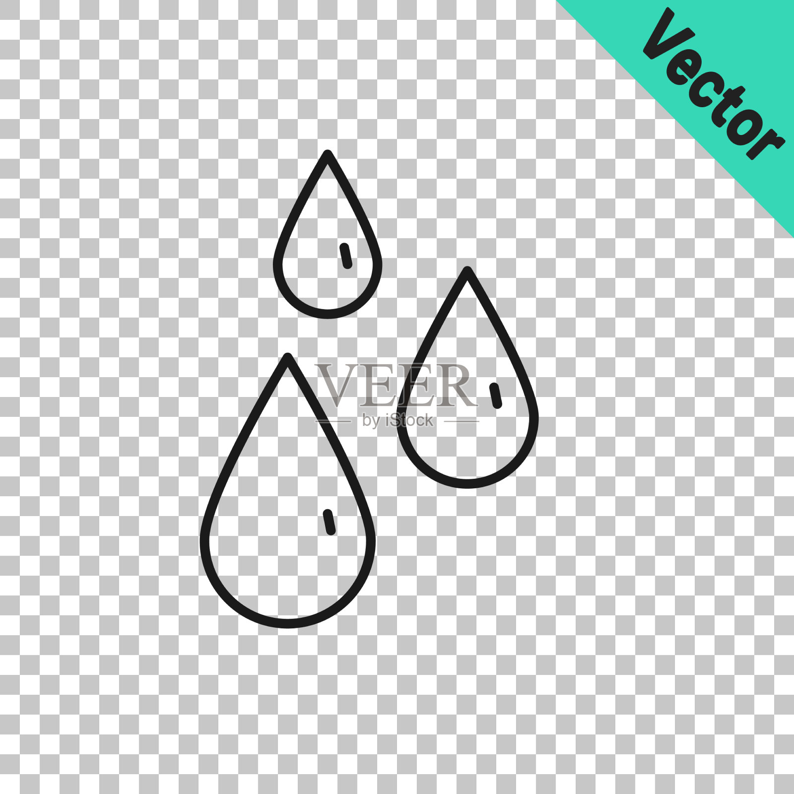 黑线滴蜜图标孤立上插画图片素材