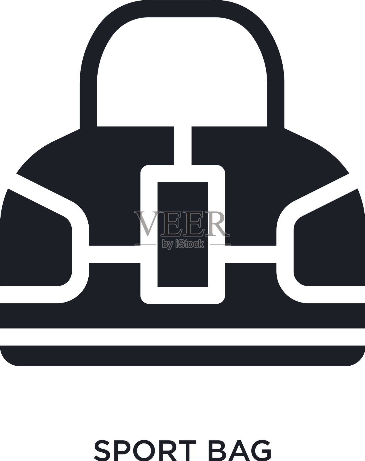 黑色运动包孤立图标简单元素从图标素材