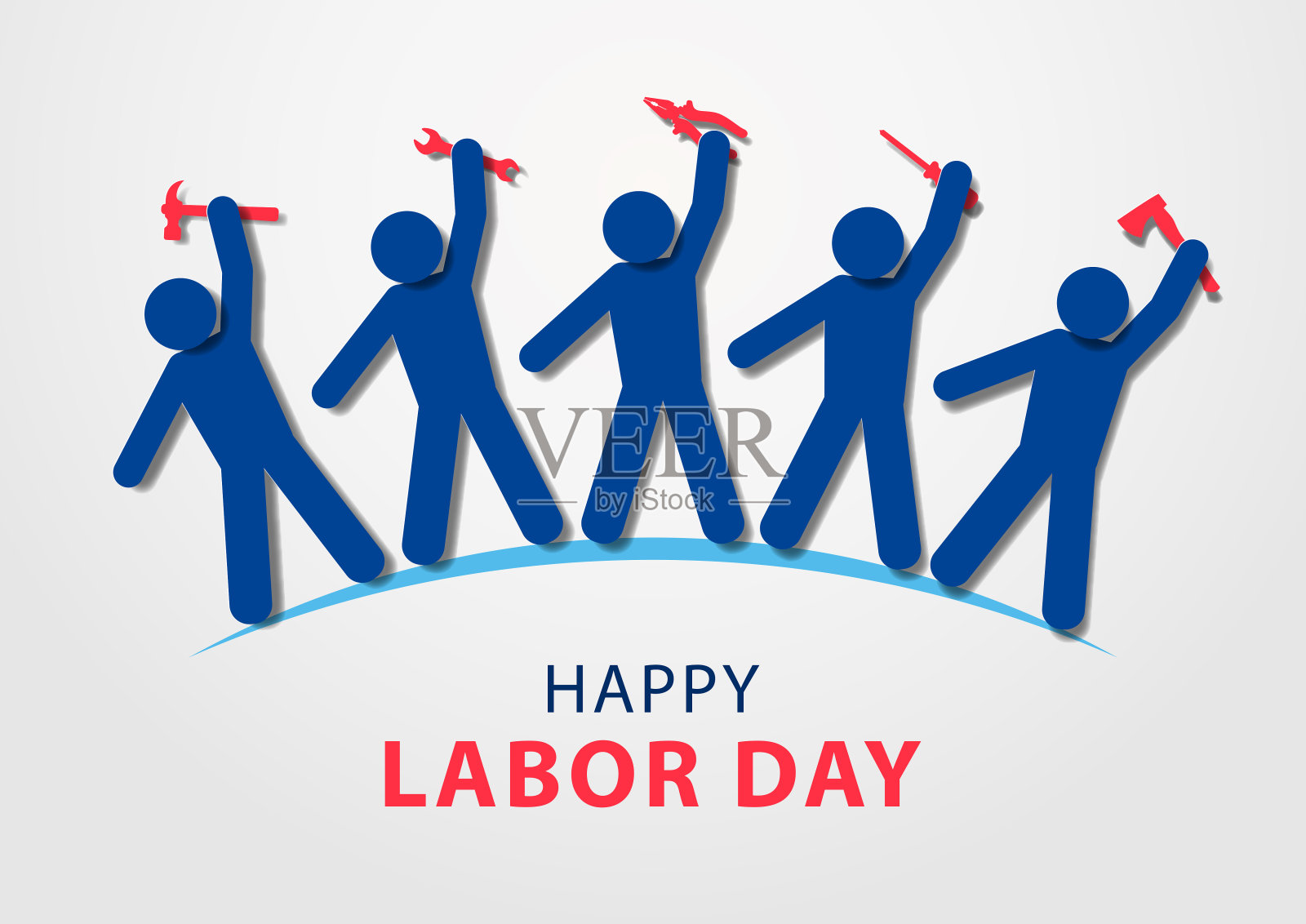 快乐的劳动节插画图片素材