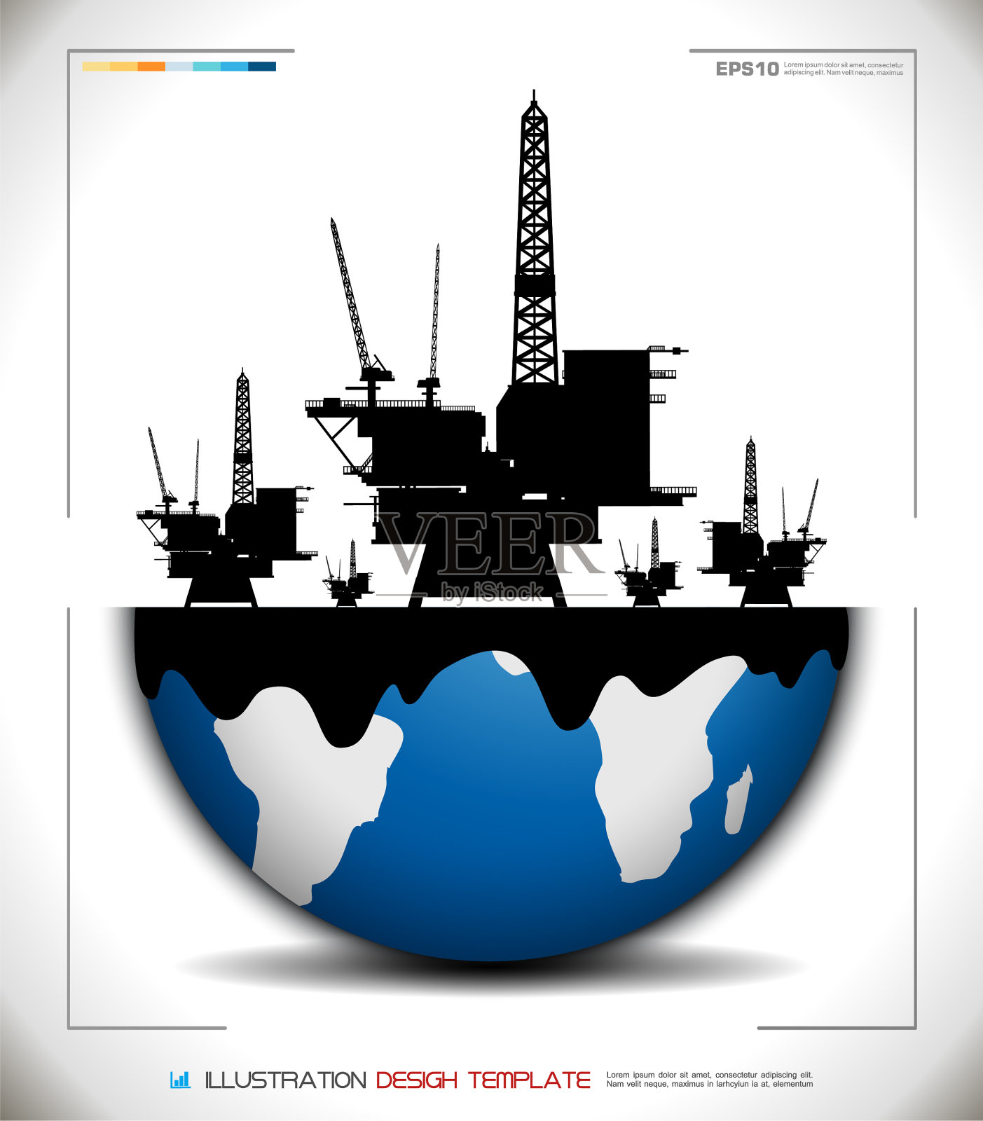 全球石油平台设计模板素材