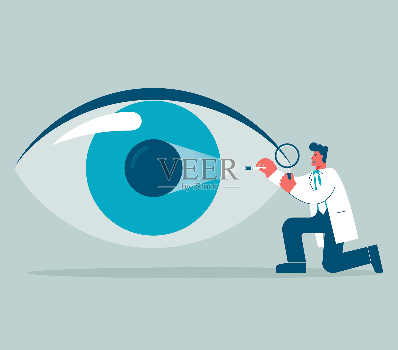 眼科检查插画图片素材