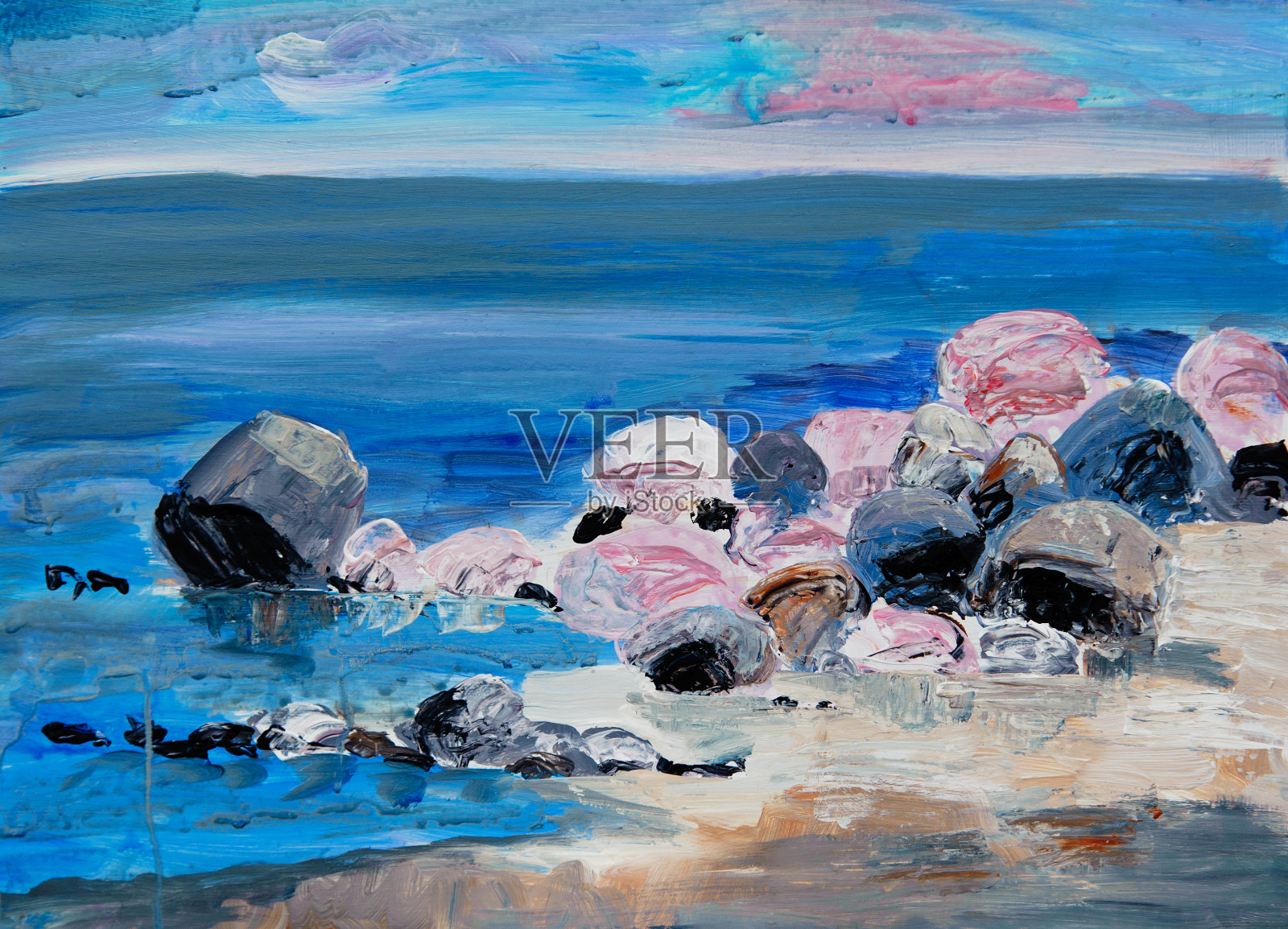 海景插画图片素材